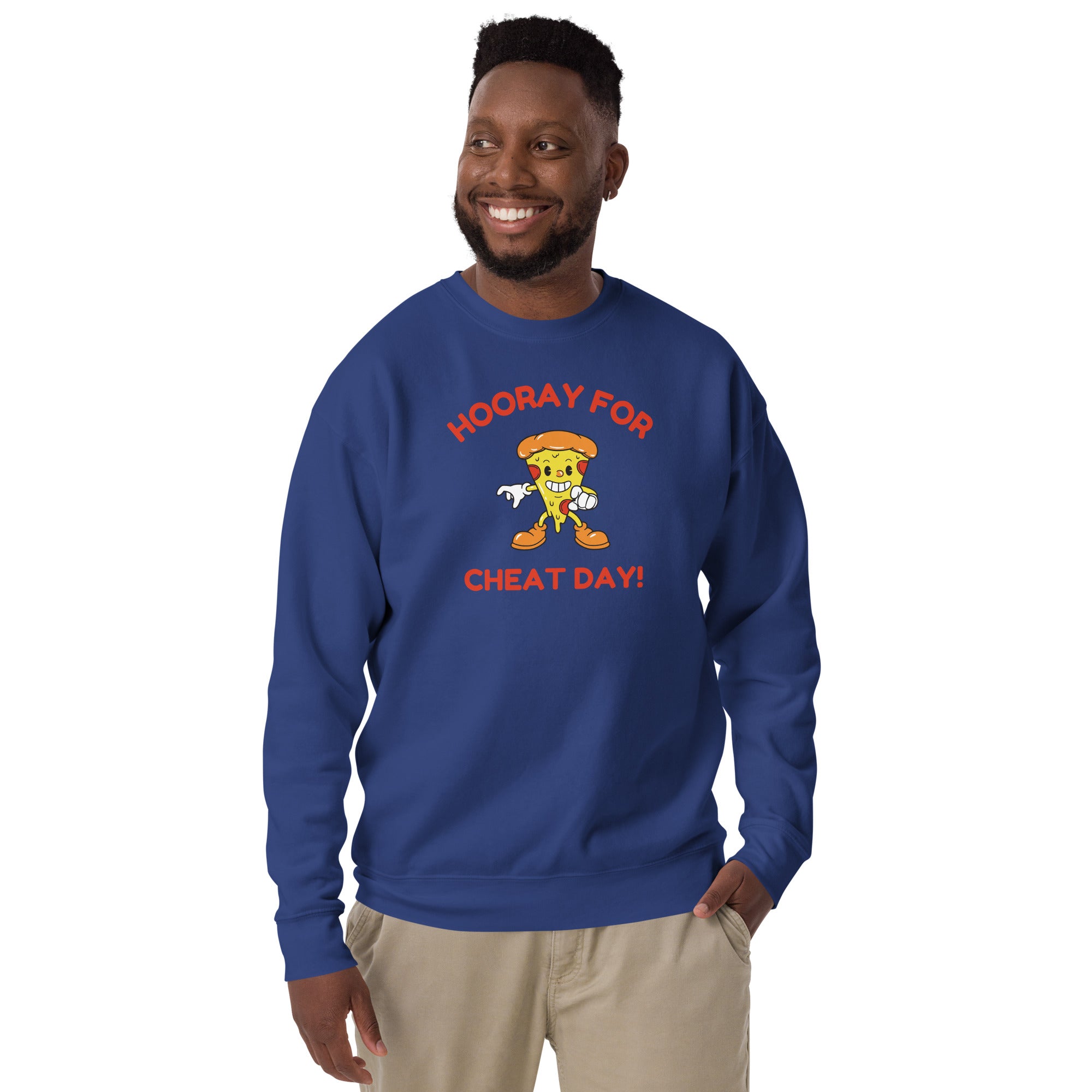 Hooray For Cheat Day! Men's Heavy Crew Sweatshirt