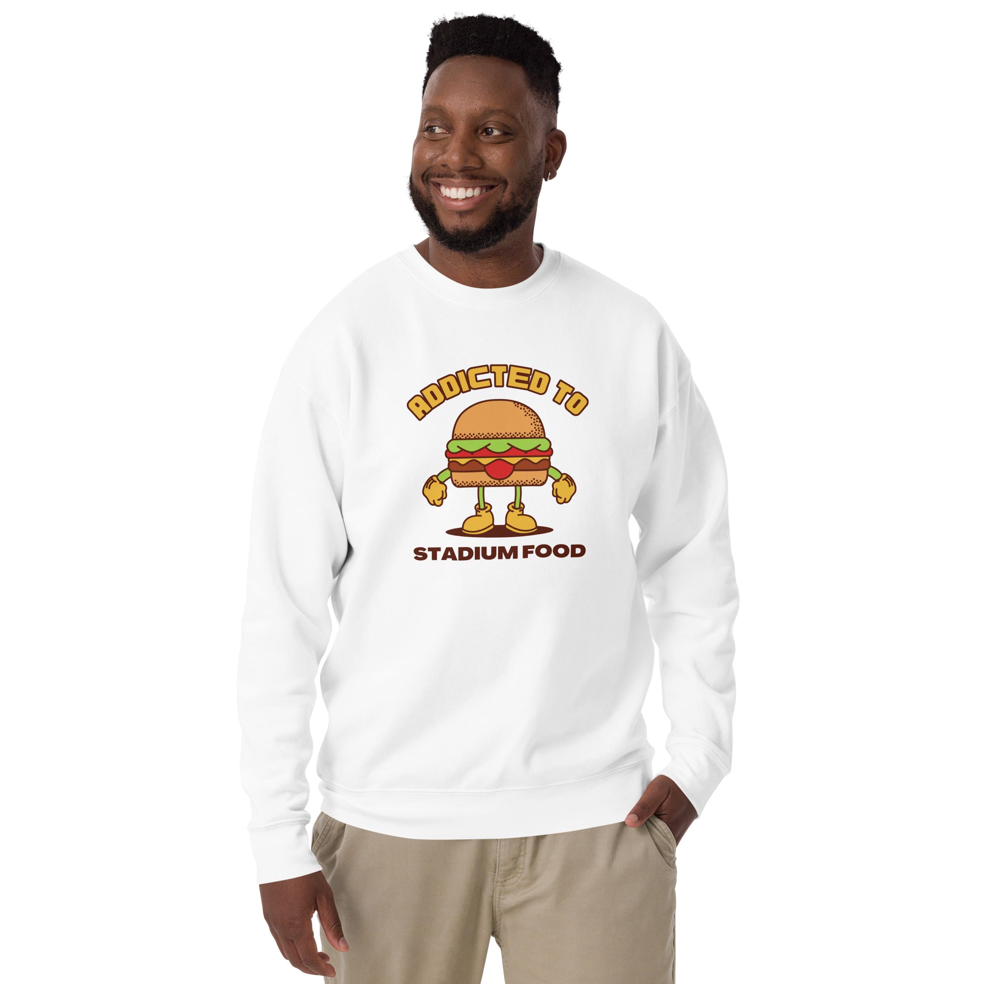 Addicted To Stadium Food Men's Heavy Crew Sweatshirt