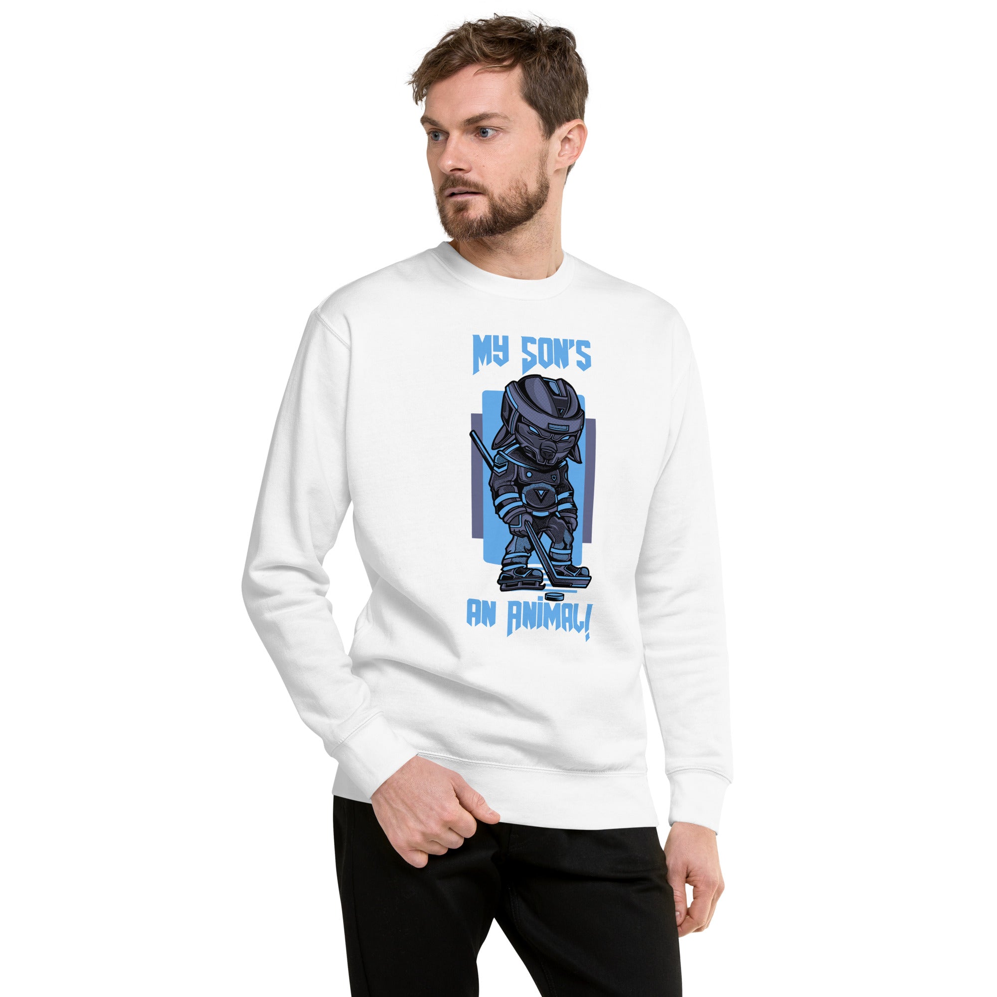 My Son's An Animal Men's Heavy Crew Sweatshirt