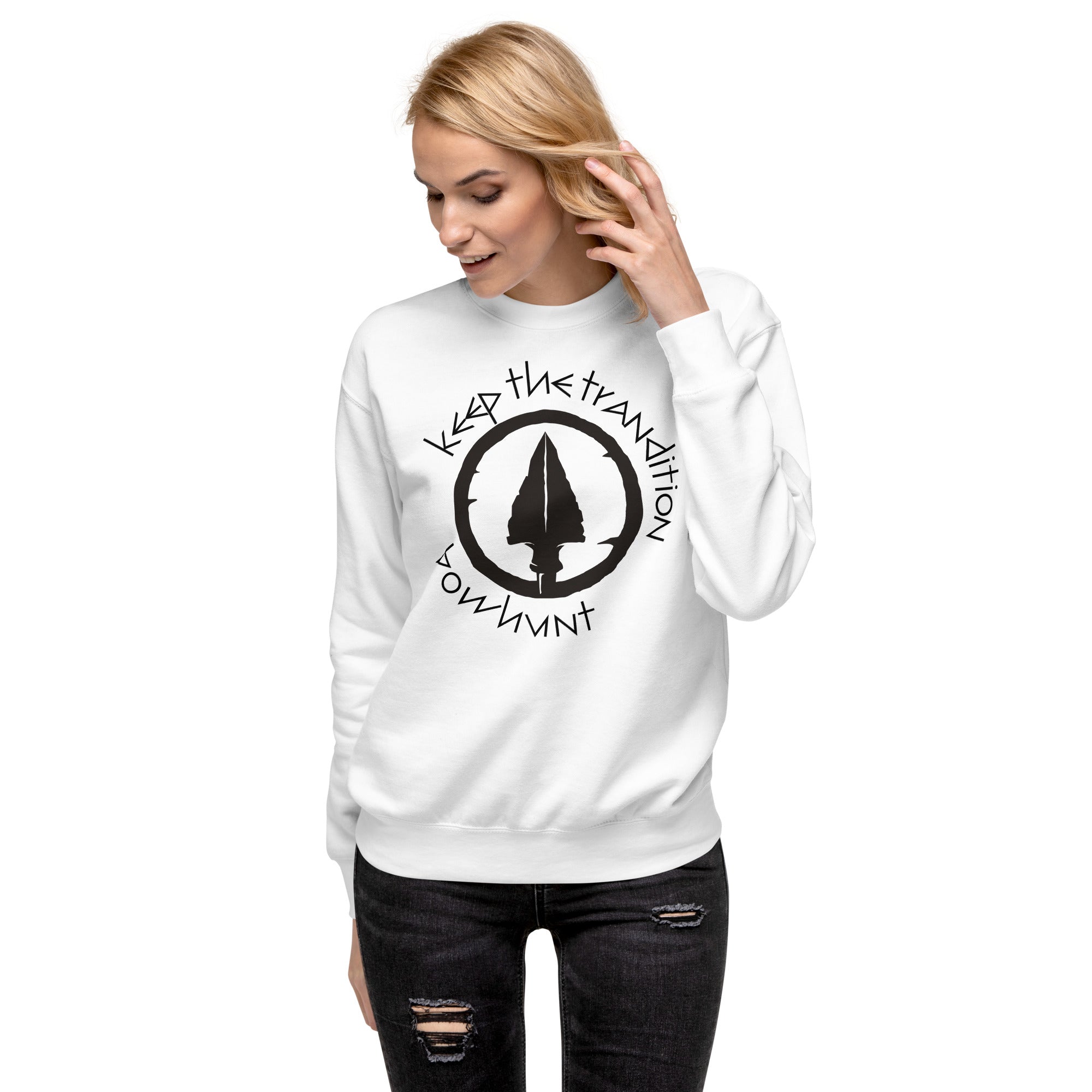 Keep The Tradition Women's Premium Sweatshirt - Bow Hunt