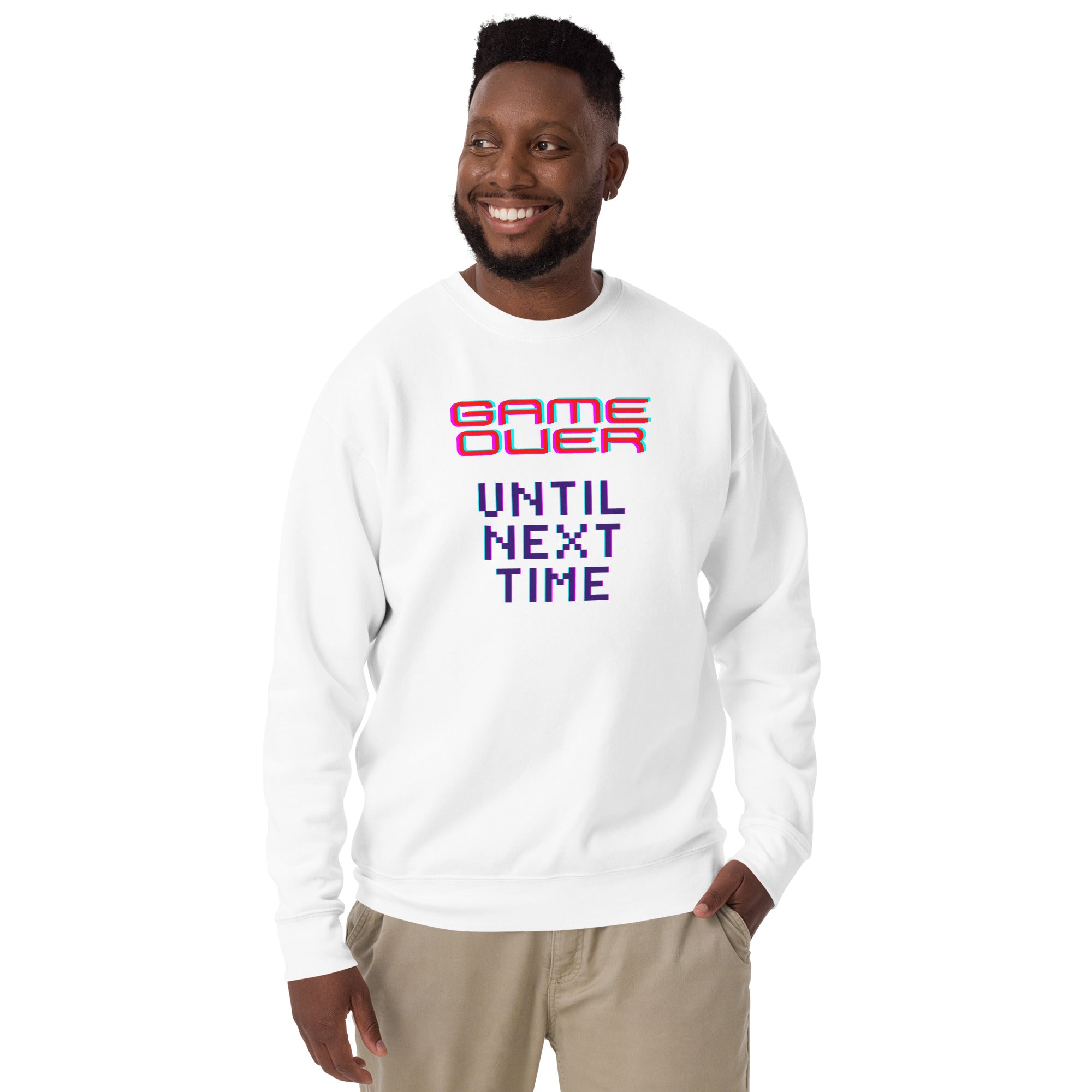 Game Over Until Next Time Men's Heavy Crew Sweatshirt