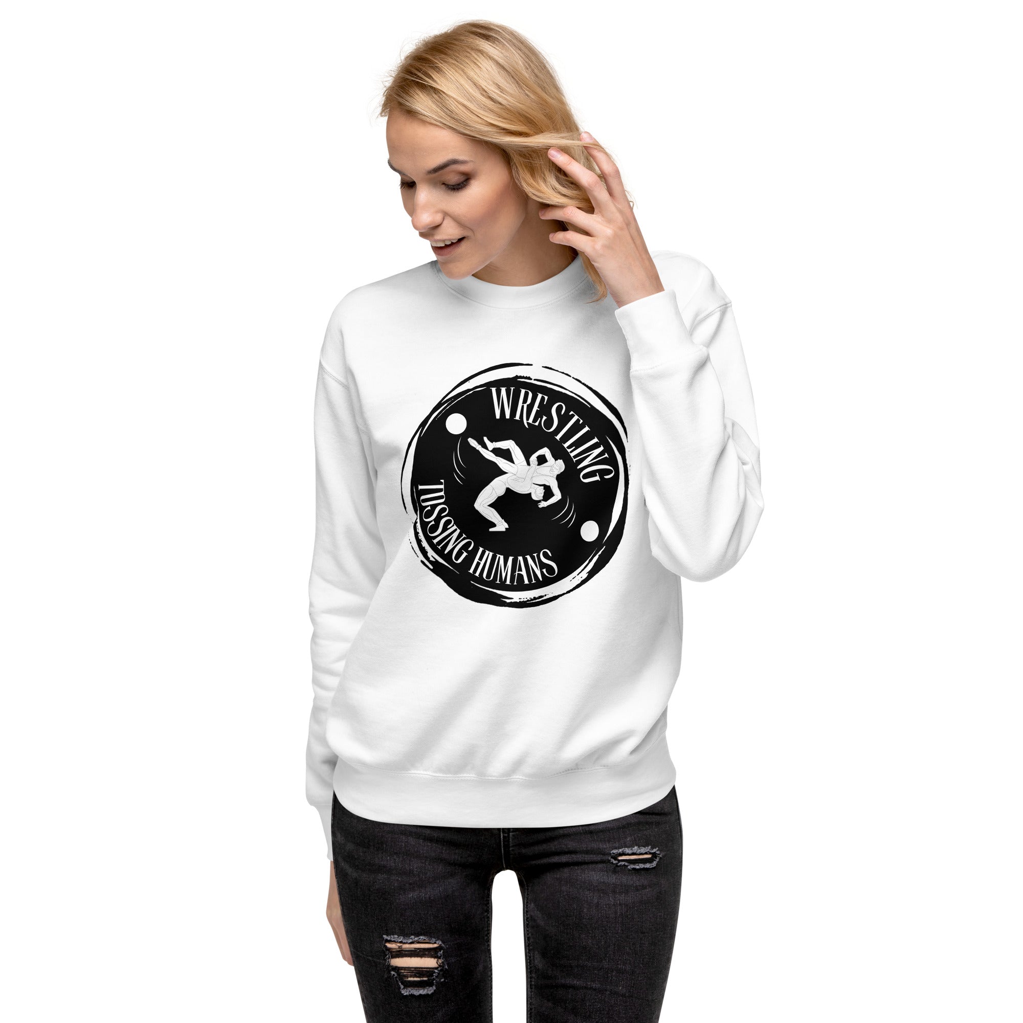 Wrestling Tossing Humans Women's Premium Sweatshirt