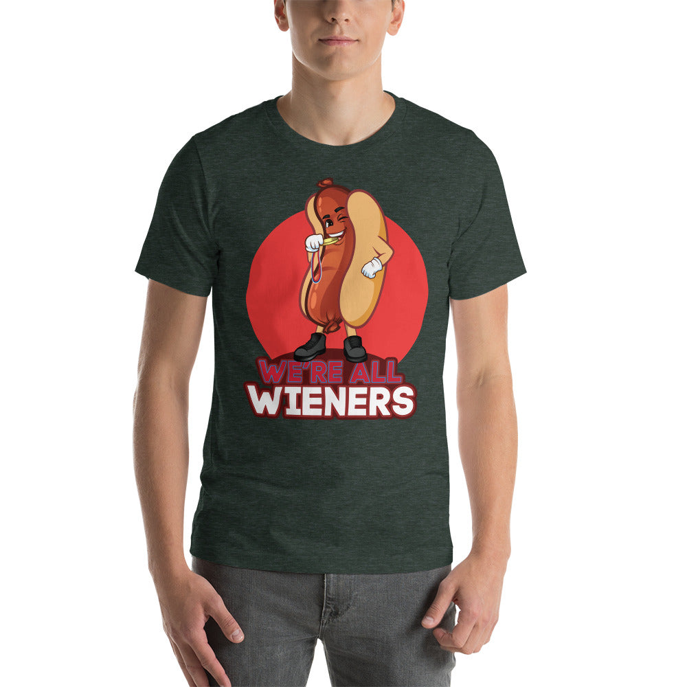 We're All Wieners Premium Men's T-Shirt - Red
