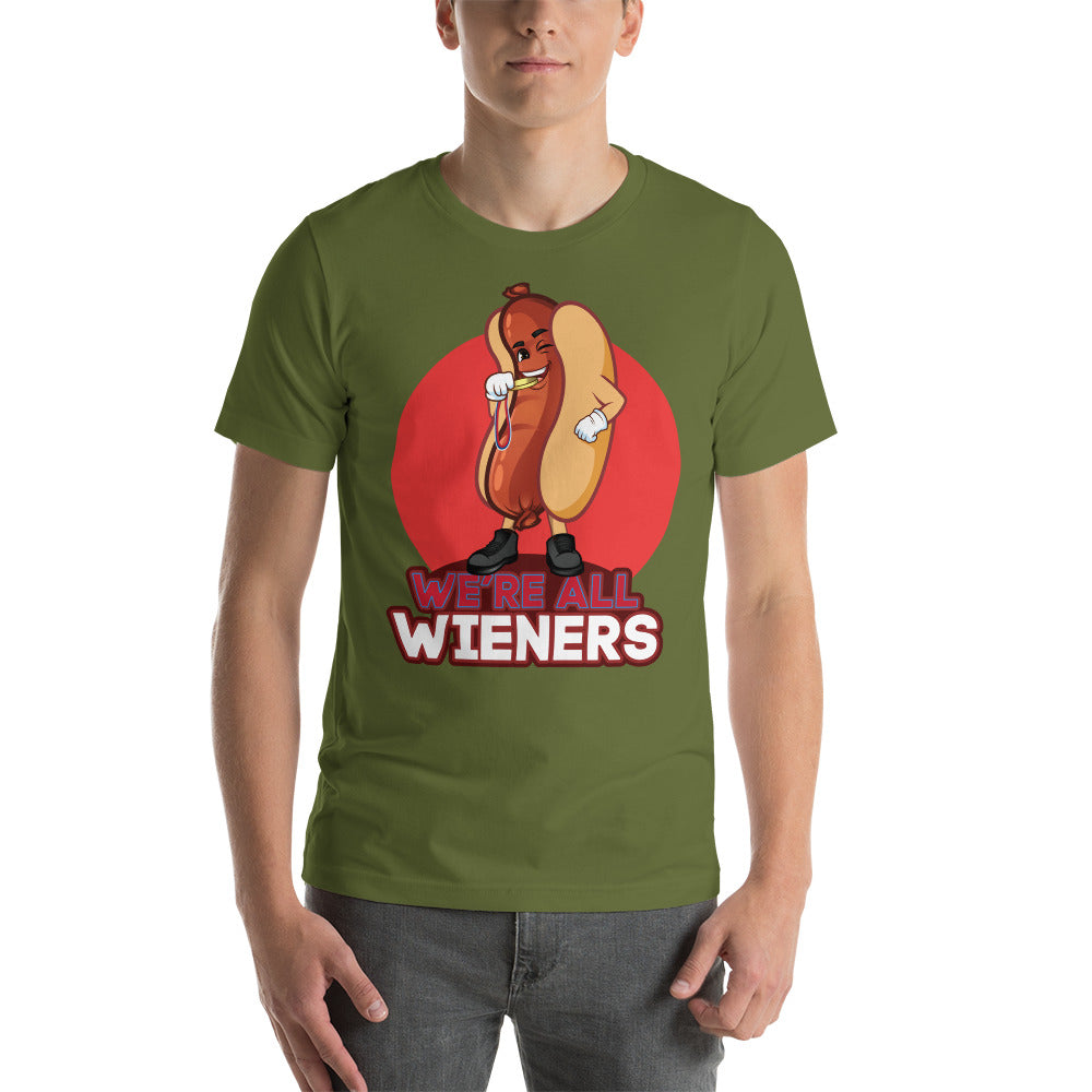 We're All Wieners Premium Men's T-Shirt - Red