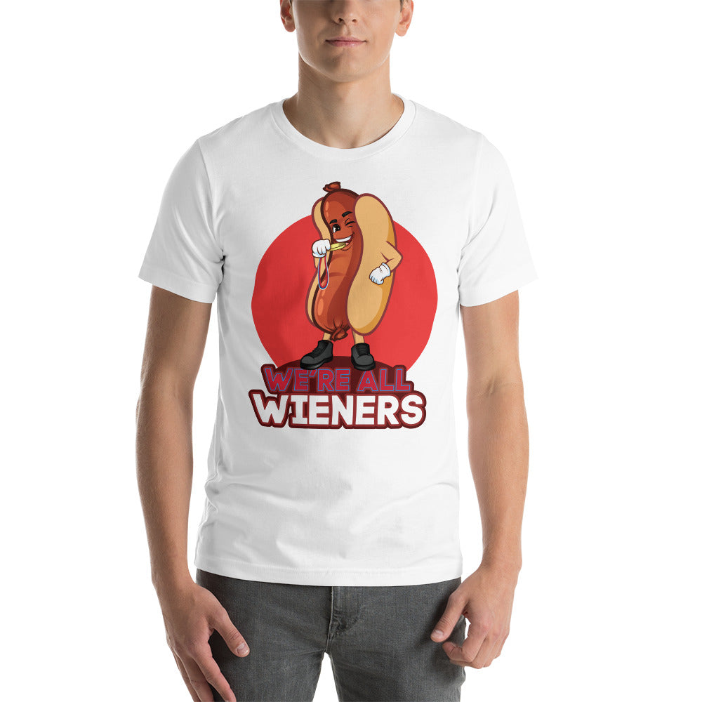 We're All Wieners Premium Men's T-Shirt - Red