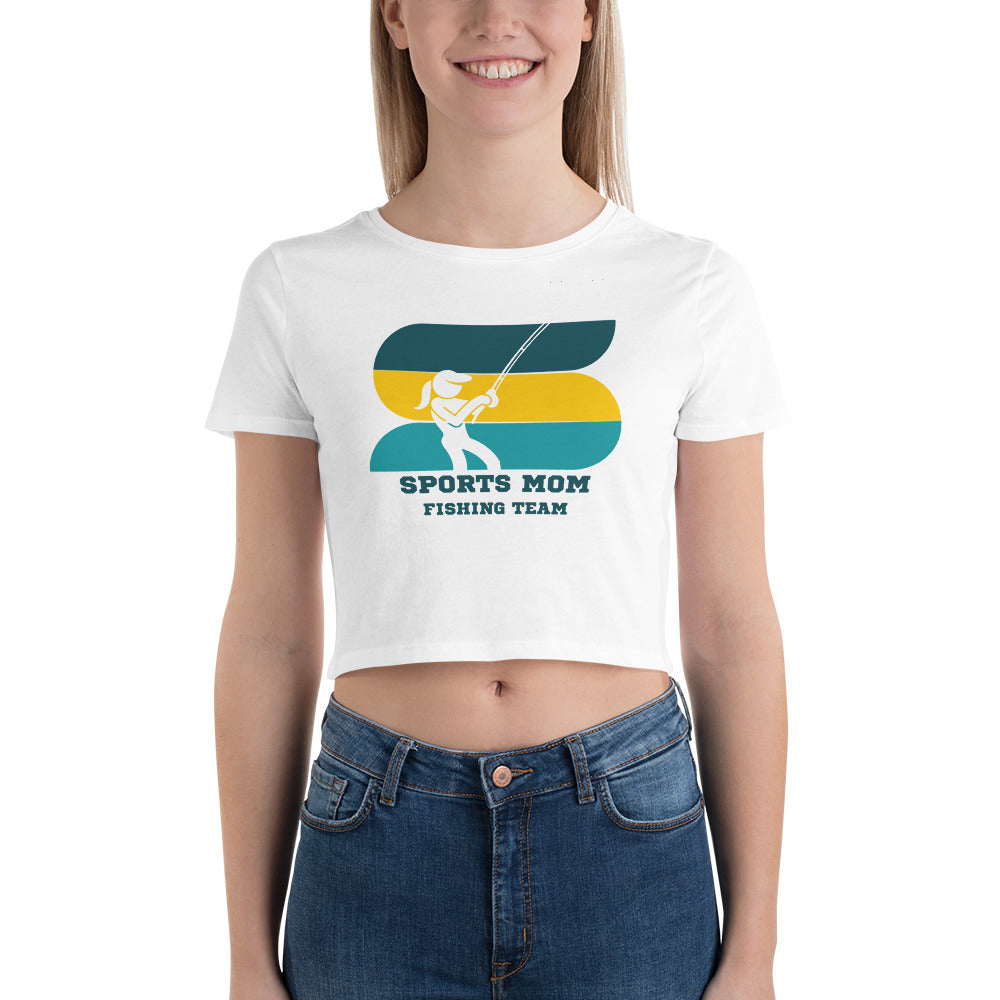 The Original Sports Mom Fishing Team Women's Crop Tee