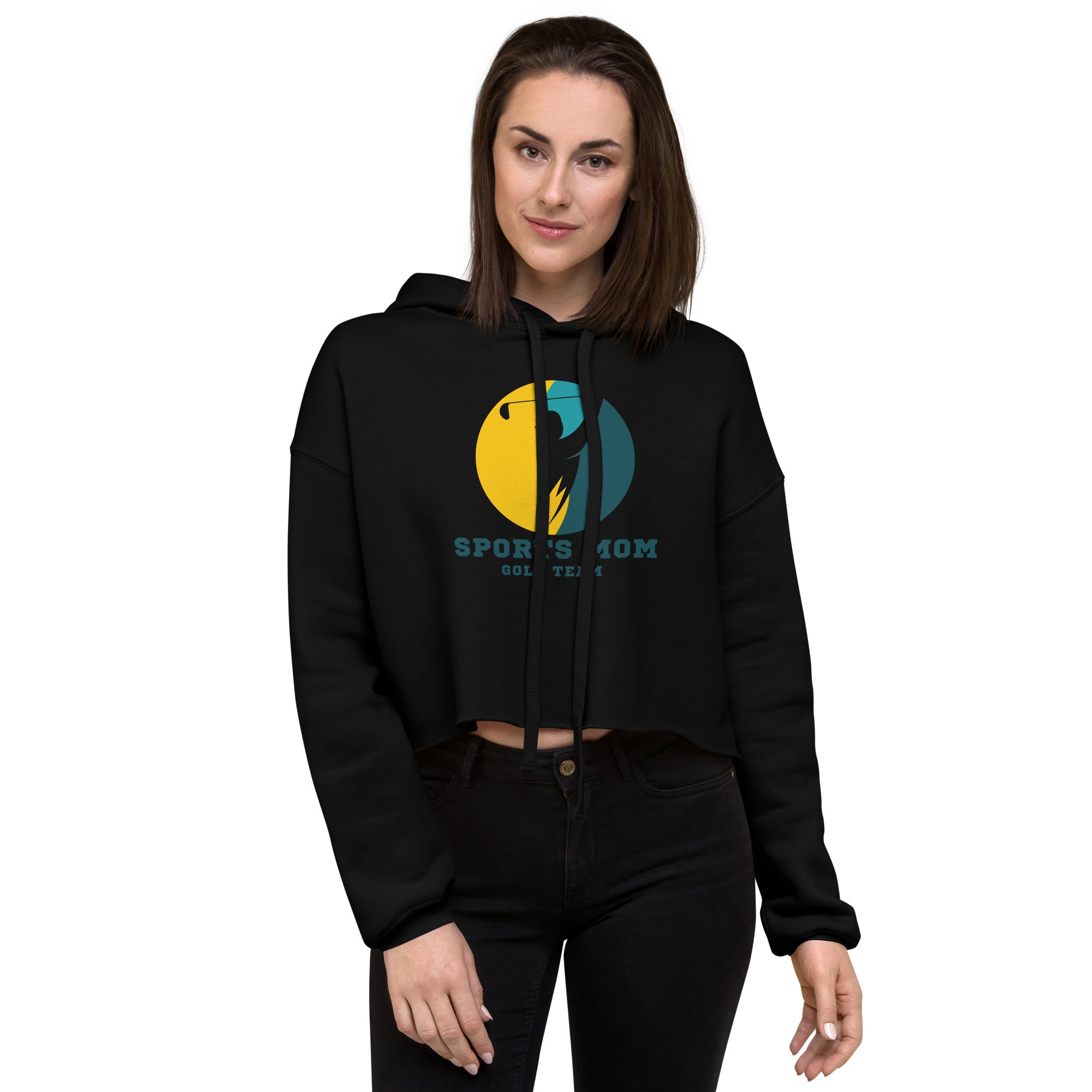 The Original Sports Mom Golf Team Women's Crop Hoodie