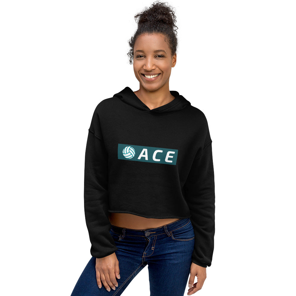 Ace Women's Crop Hoodie | Black | The Original Sports Mom