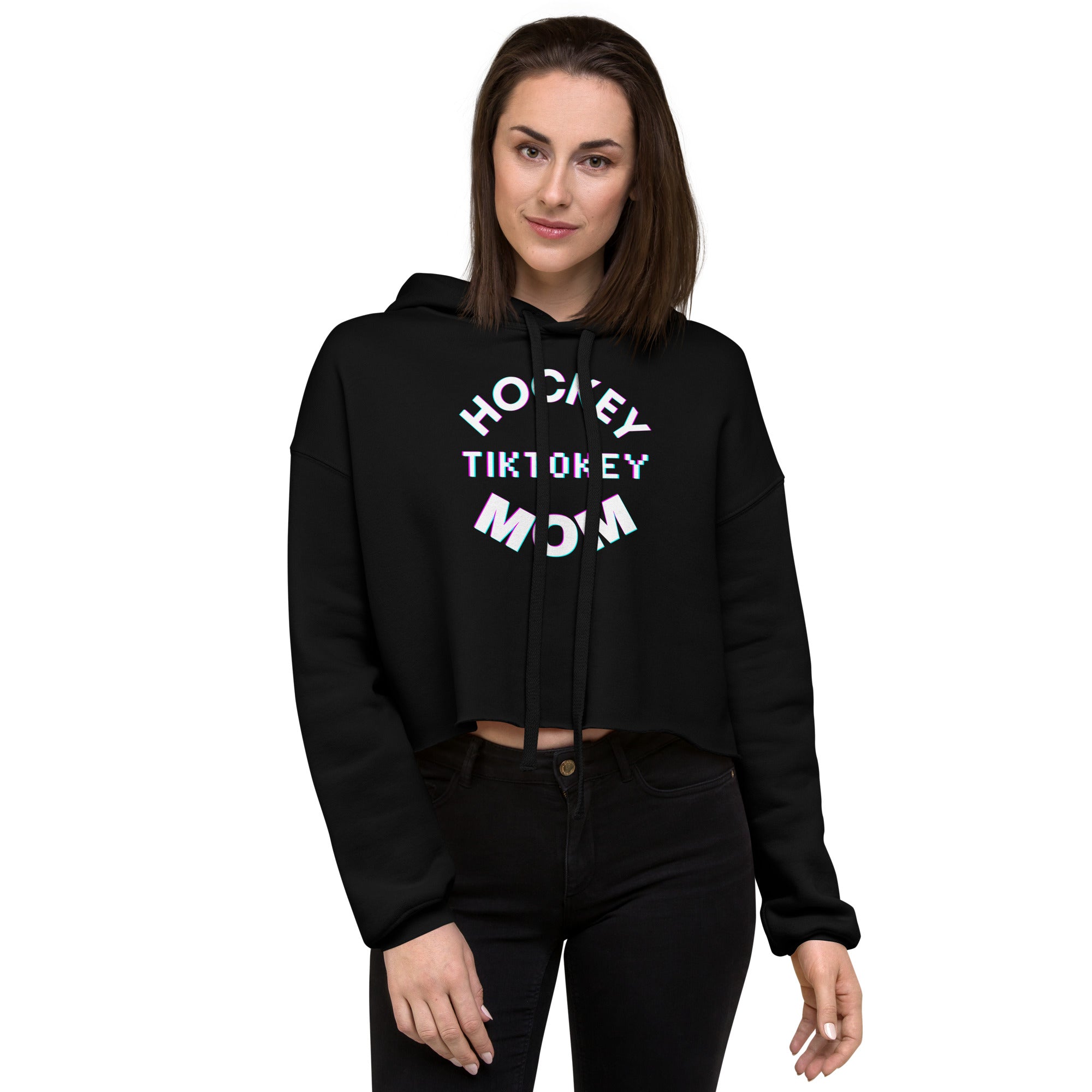 Hockey Tiktokey Women's Crop Hoodie