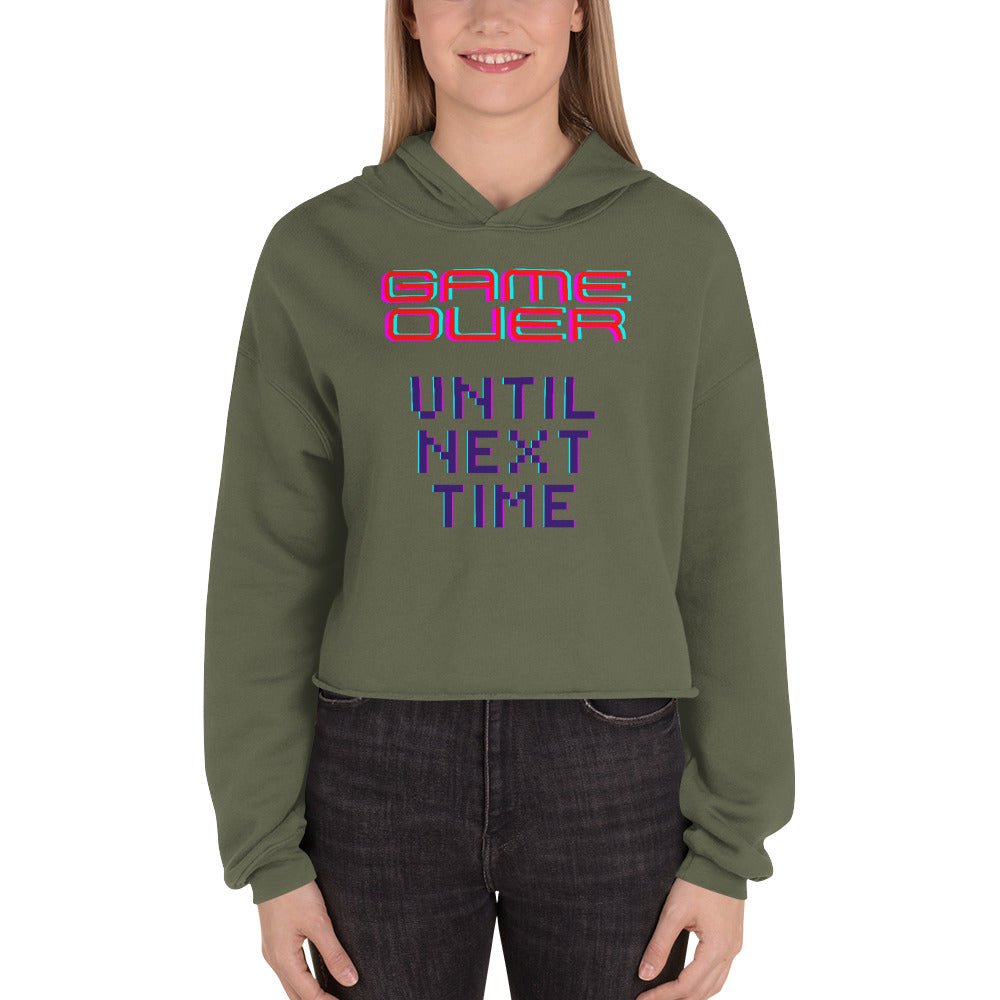 Game Over Until Next Time Women's Crop Hoodie