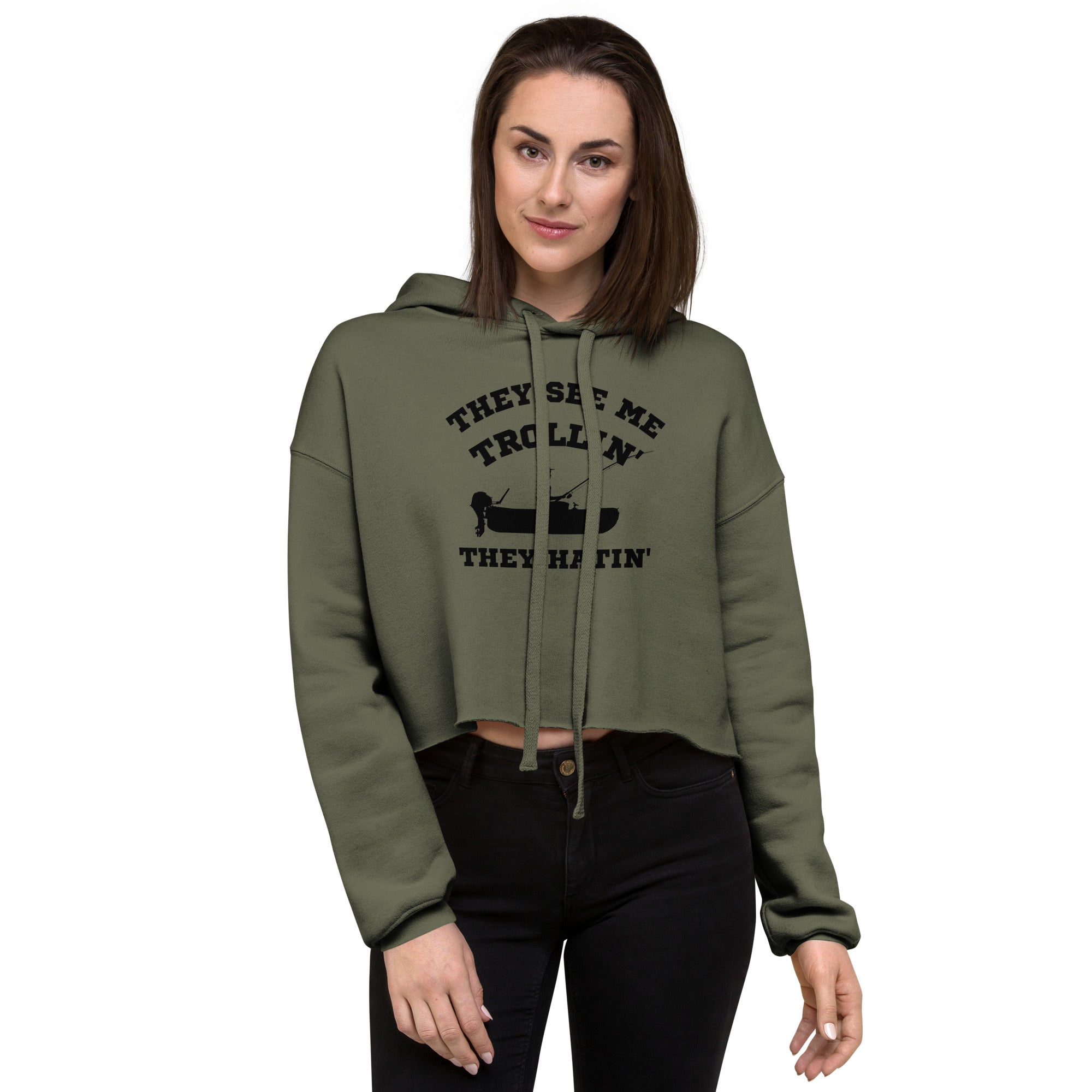 They See Me Trollin' Women's Crop Hoodie