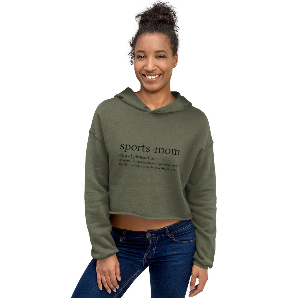 Sports Mom Defined Women's Crop Hoodie