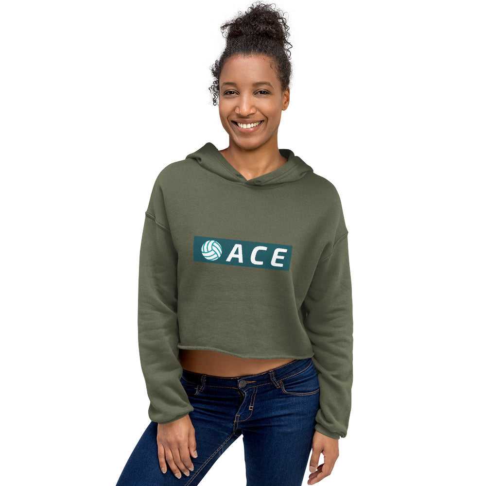 Ace Women's Crop Hoodie | Military Green | The Original Sports Mom
