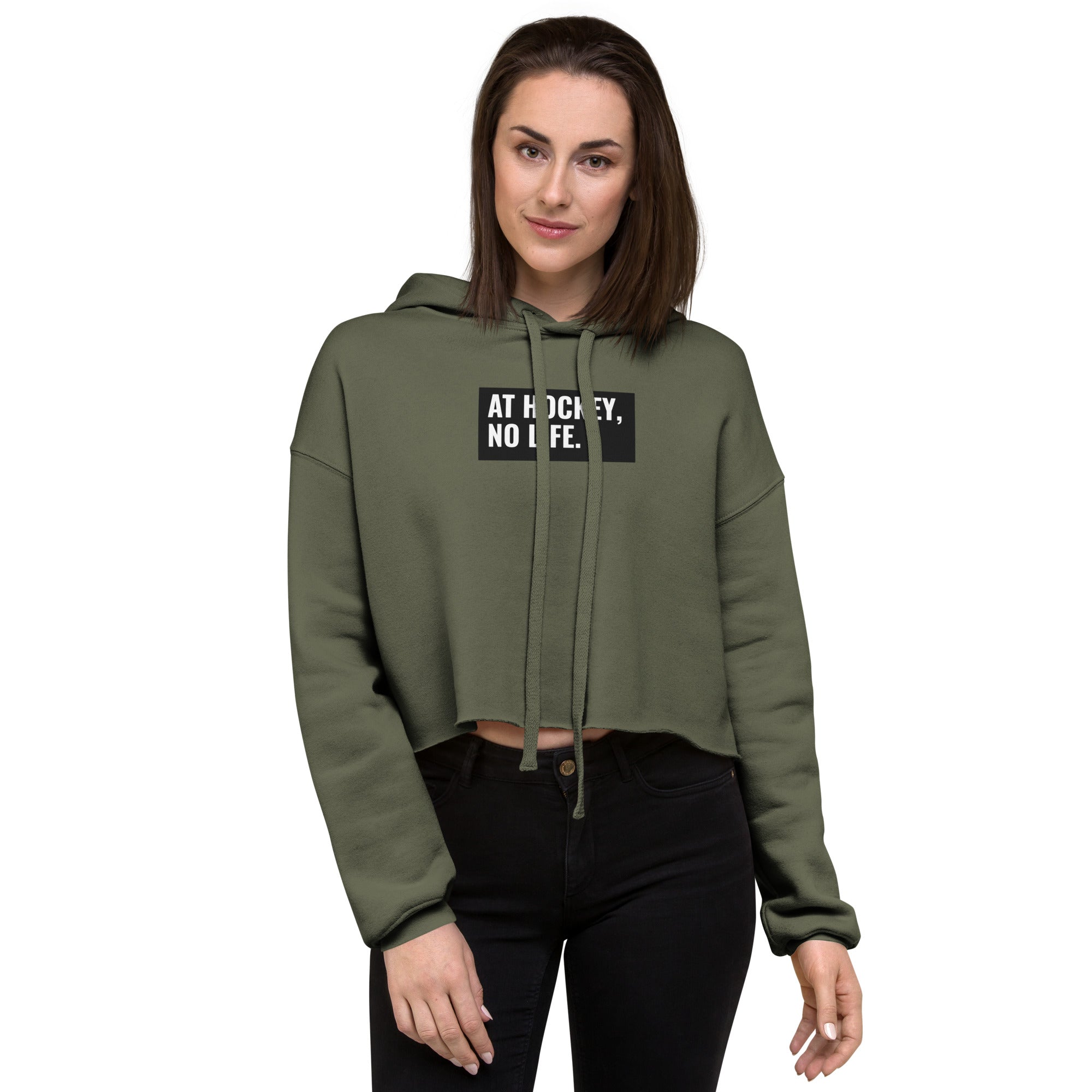 At Hockey, No Life Women's Crop Hoodie