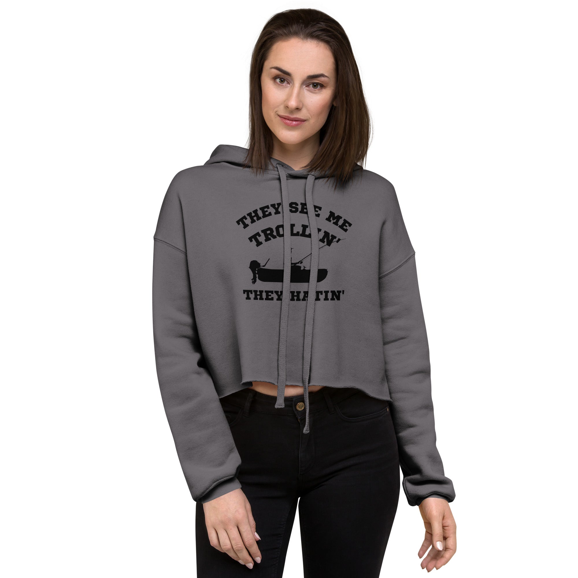 They See Me Trollin' Women's Crop Hoodie