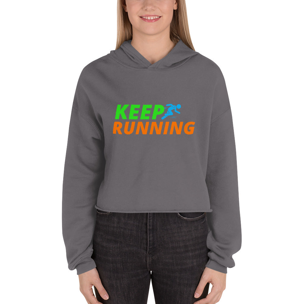 Keep Running Women's Crop Hoodie