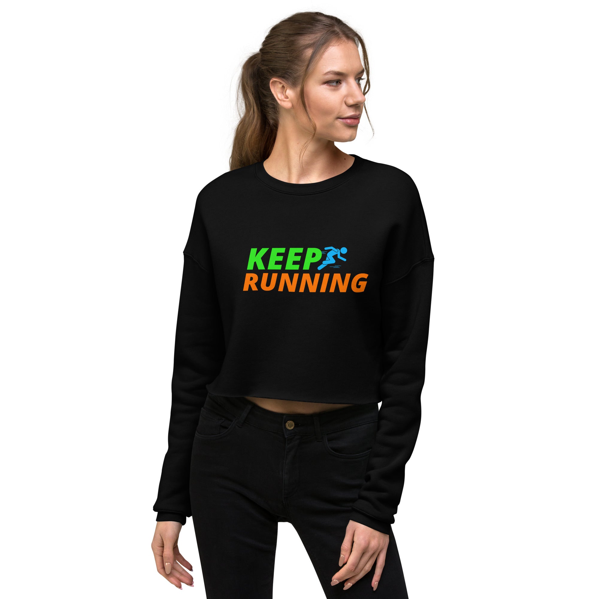 Keep Running Women's Crop Sweatshirt