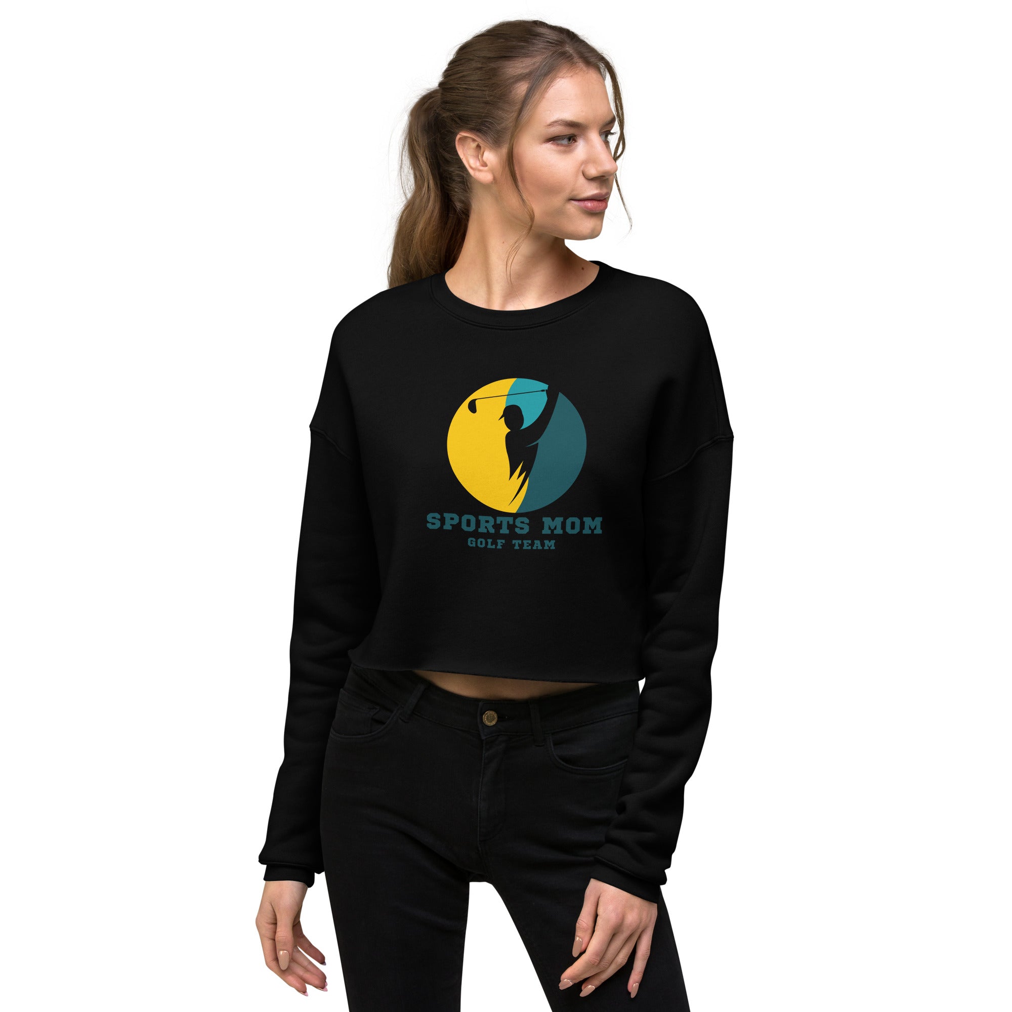 The Original Sports Mom Golf Team Crop Sweatshirt