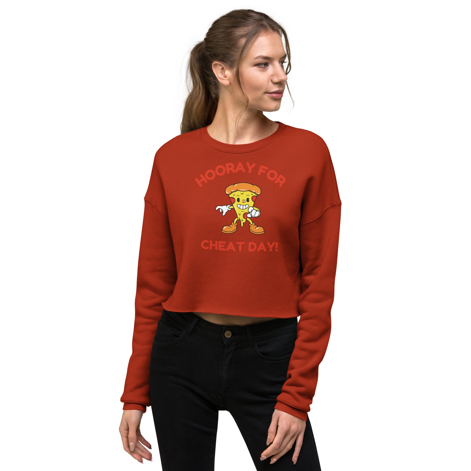 Hooray For Cheat Day! Women's Crop Sweatshirt