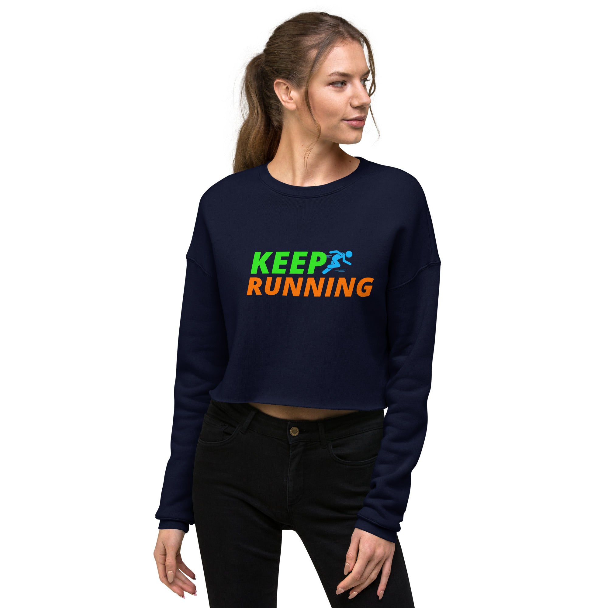 Keep Running Women's Crop Sweatshirt