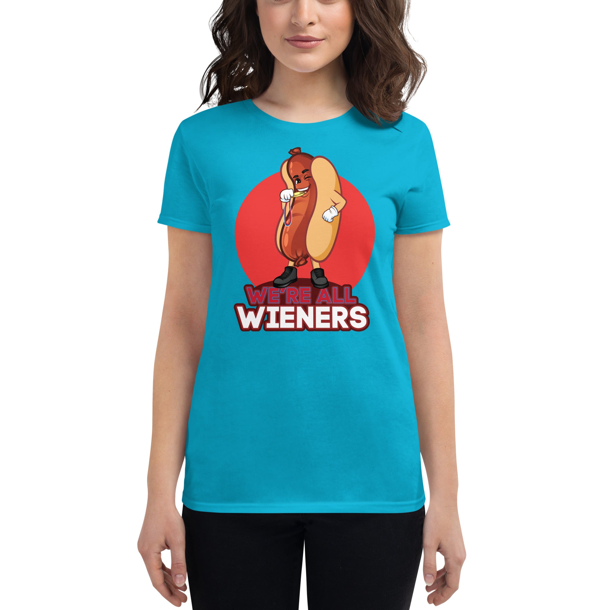 We're All Wiener's Women's Classic T-Shirt - Red