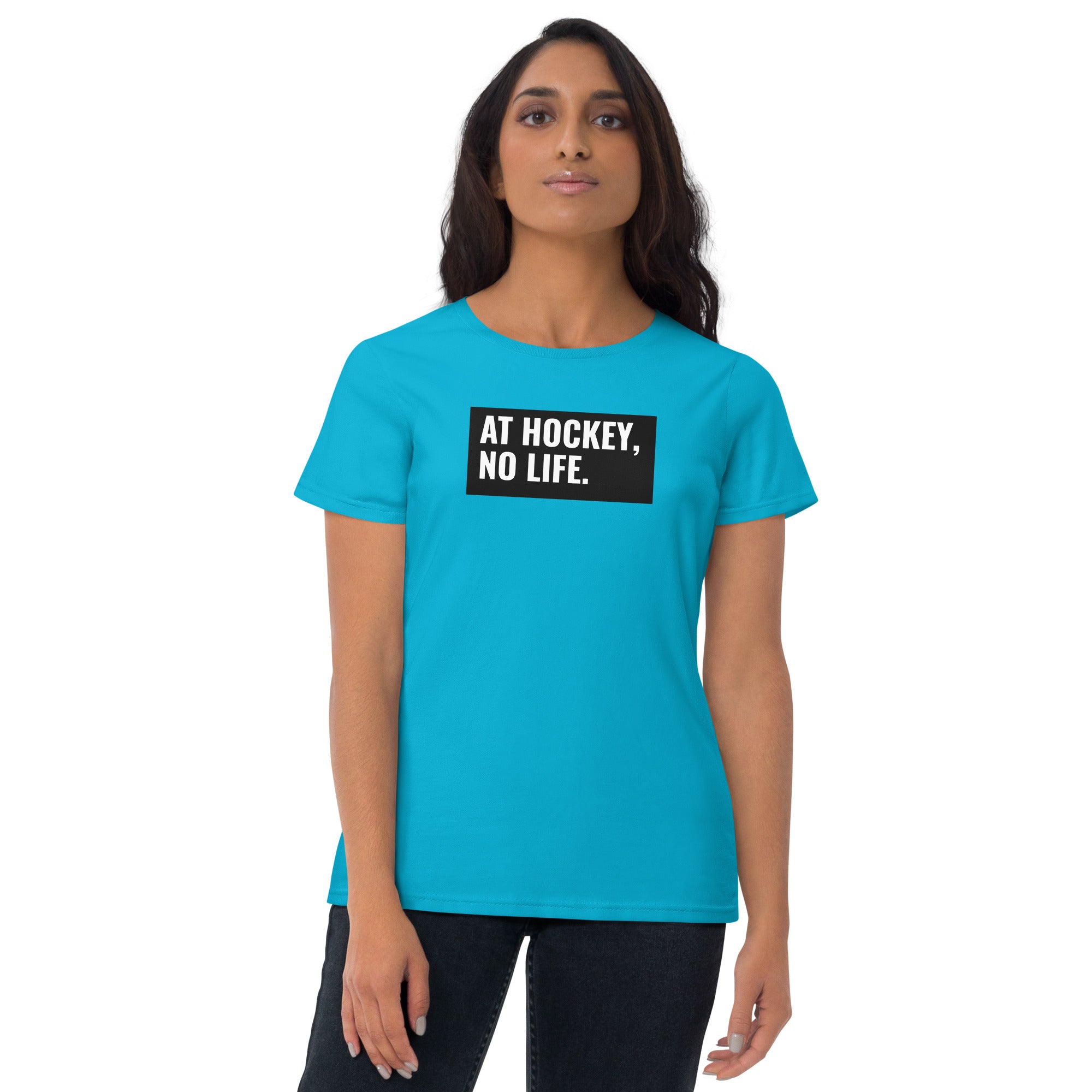 At Hockey, No Life Women's Fitted T-Shirt