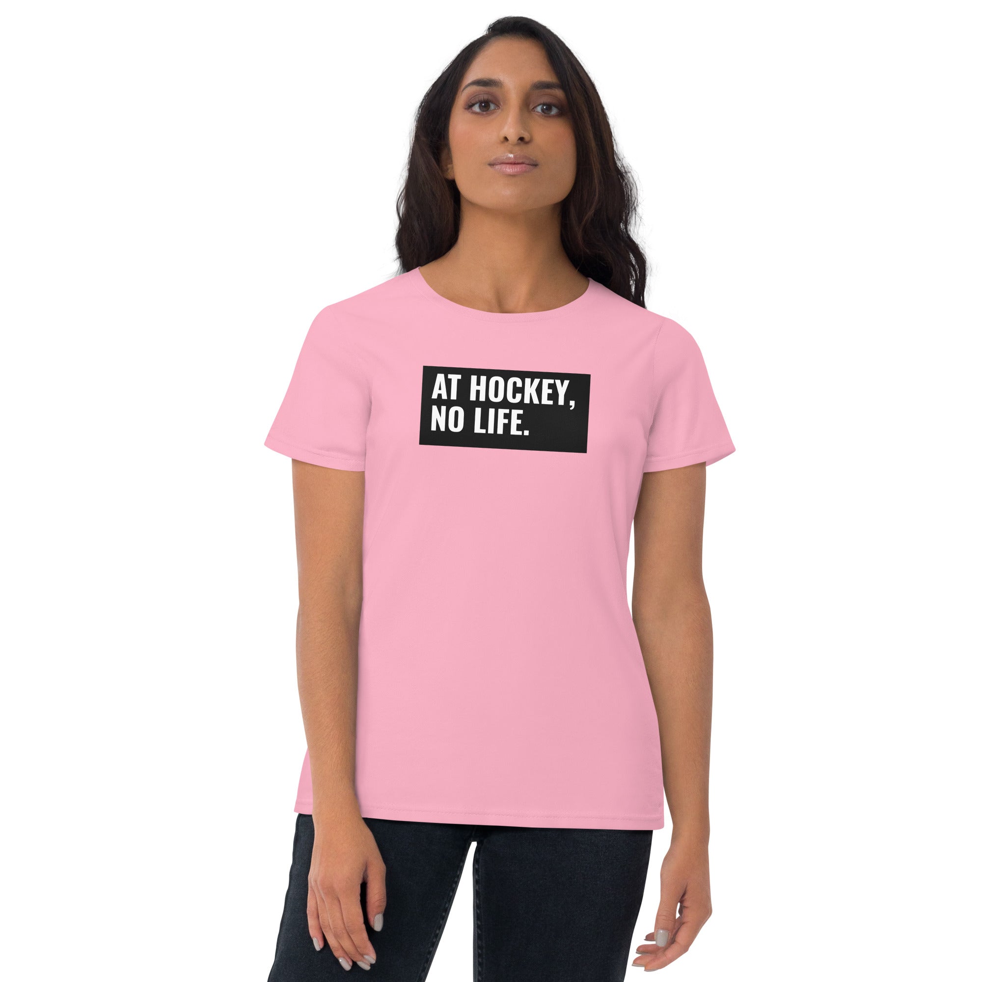 At Hockey, No Life Women's Fitted T-Shirt
