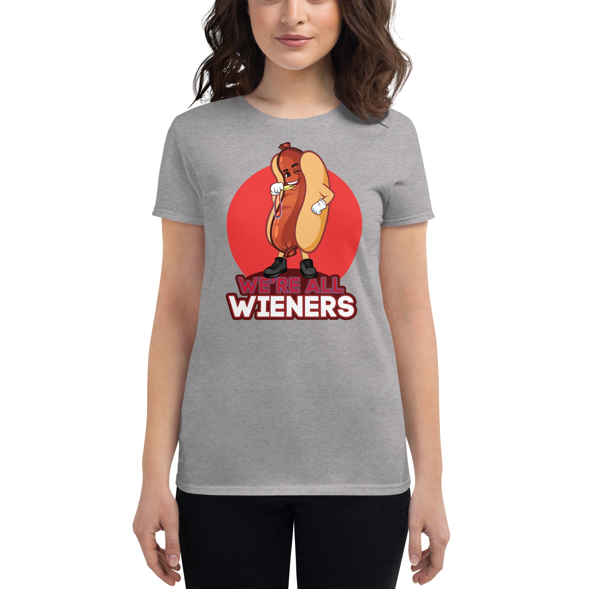 We're All Wiener's Women's Classic T-Shirt - Red