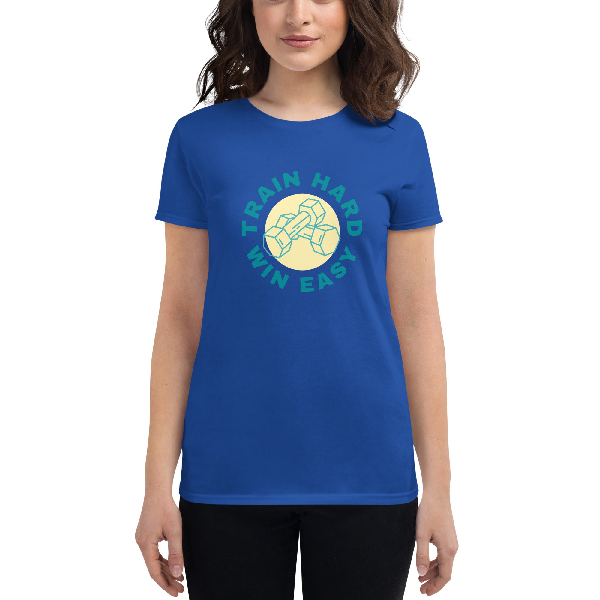 Train Hard Win Easy Women's Fitted T-Shirt