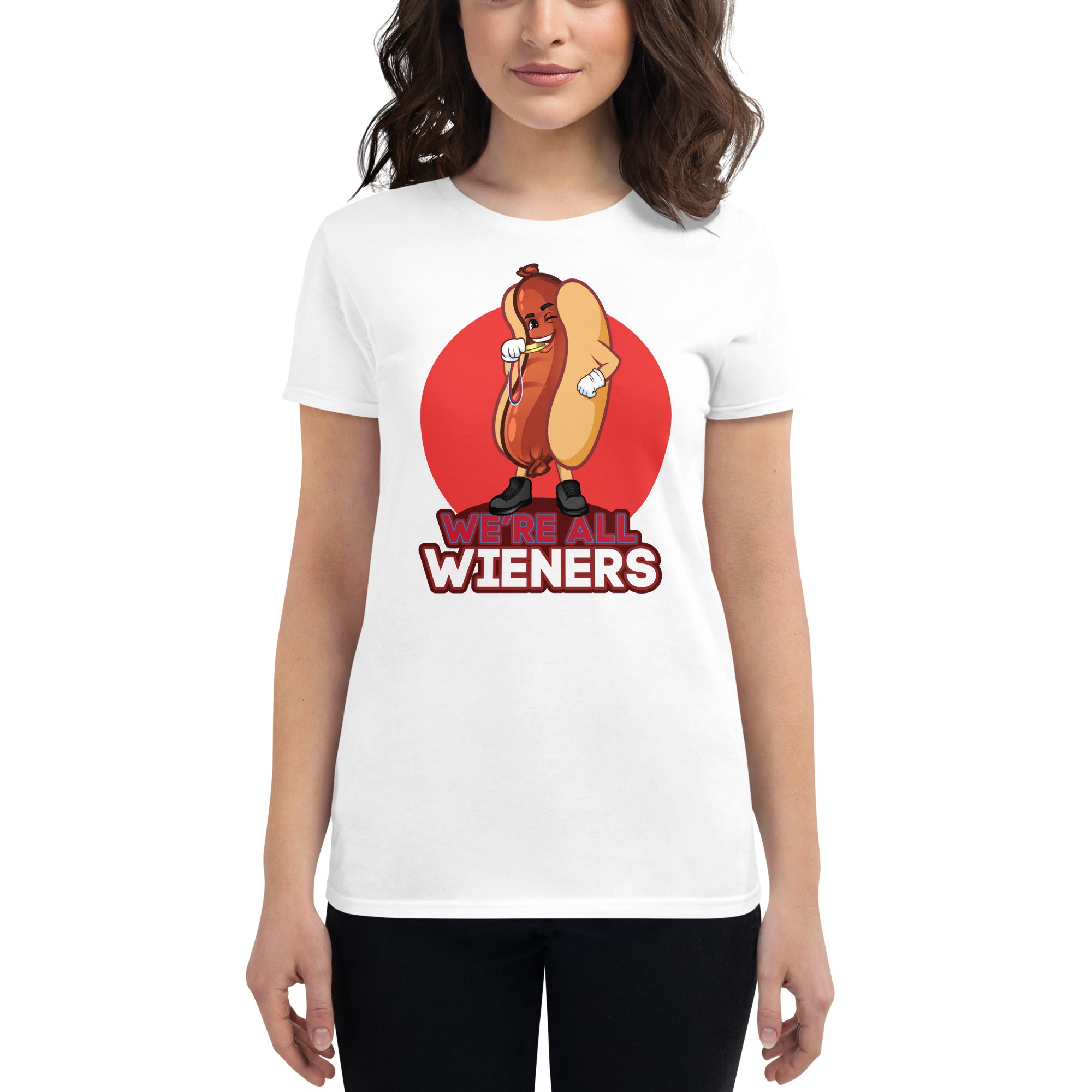 We're All Wiener's Women's Classic T-Shirt - Red