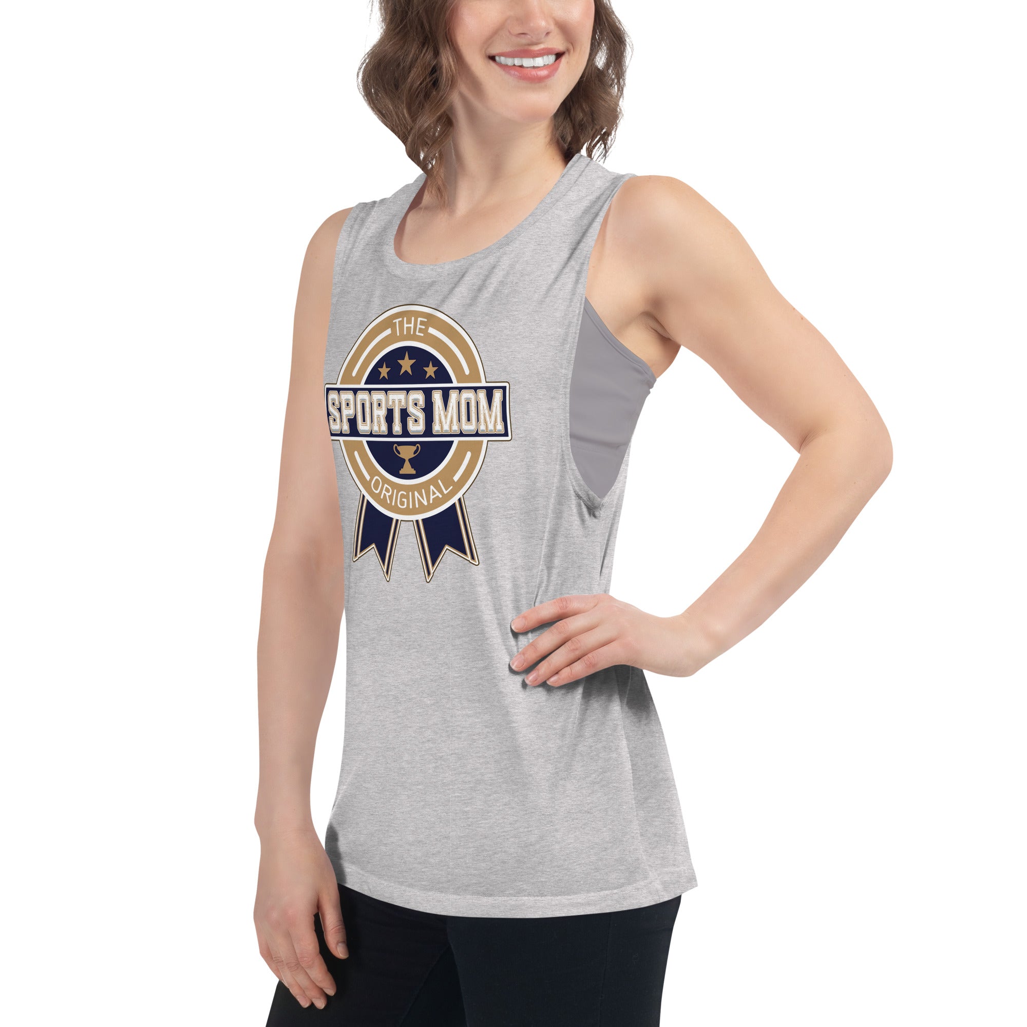 The Original Sports Mom Premium Muscle Away Game Tank