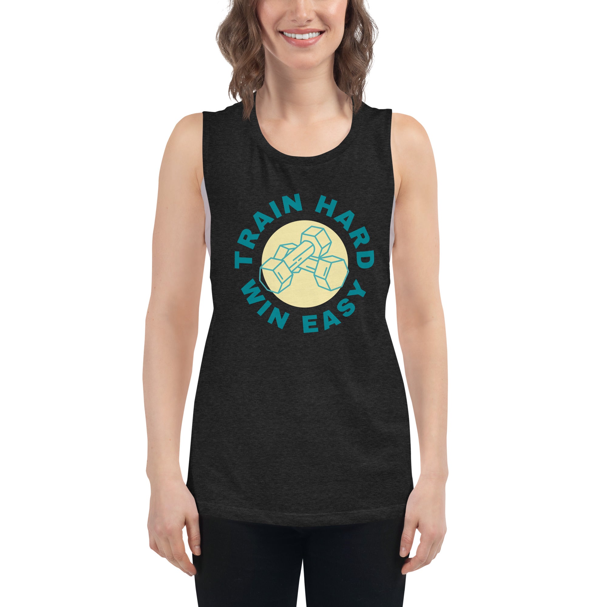 Train Hard Win Easy Women's Muscle Tank