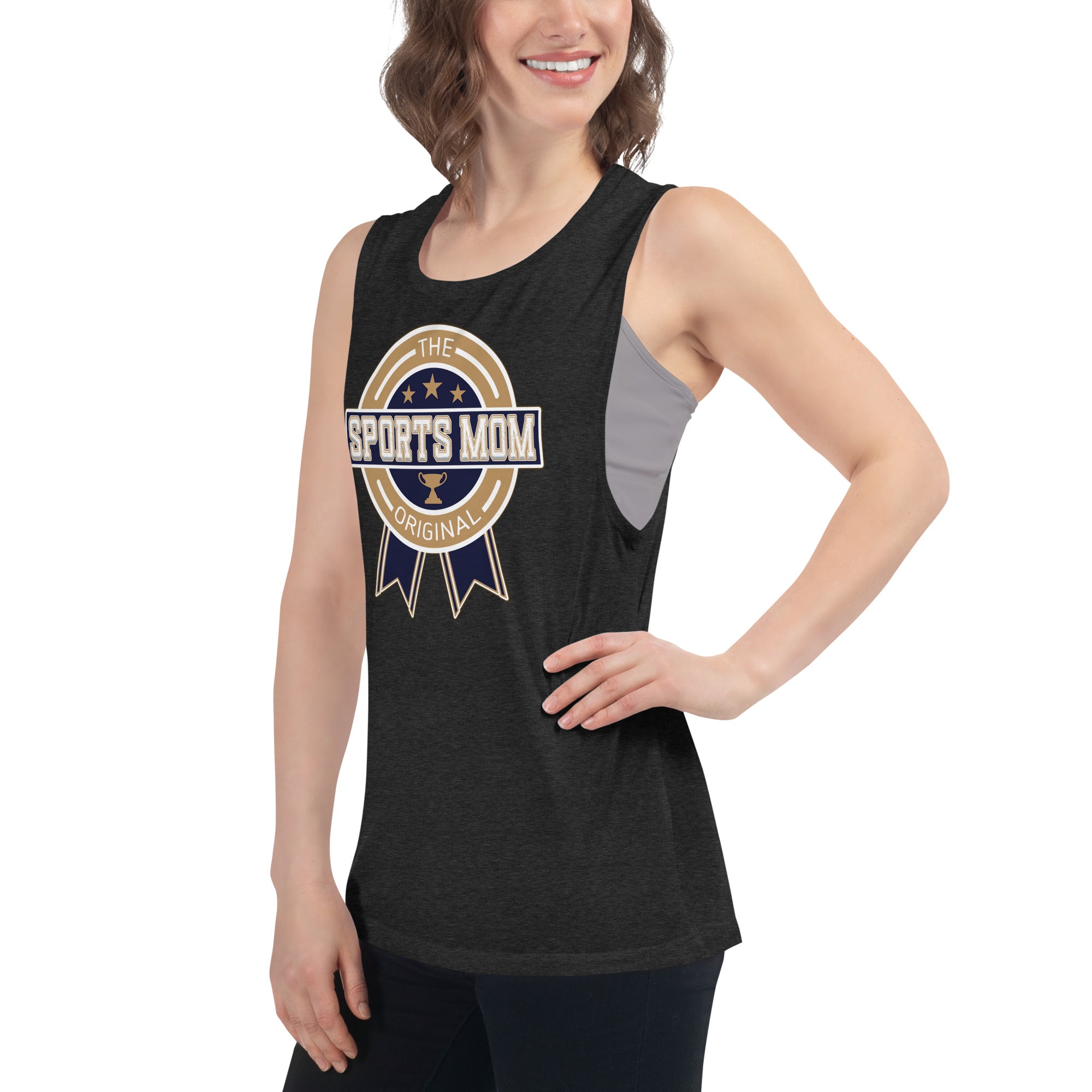 The Original Sports Mom Premium Muscle Away Game Tank