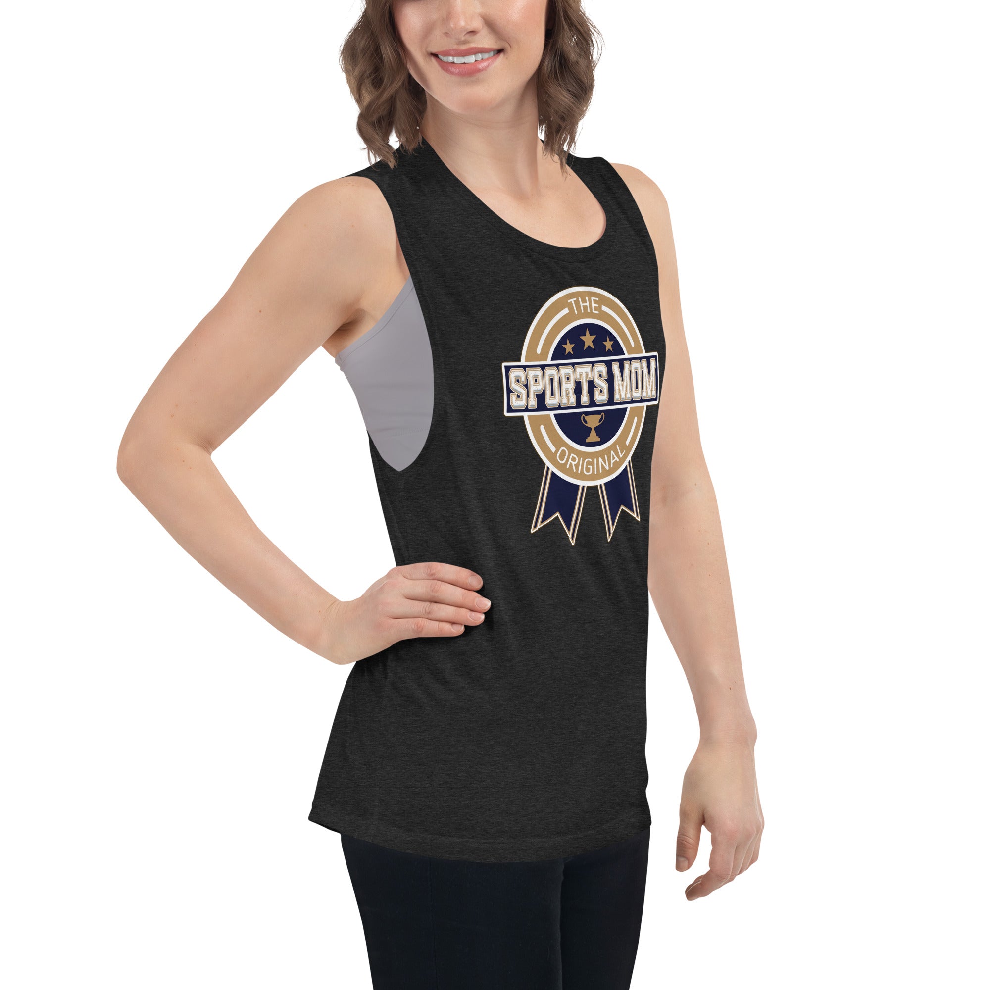 The Original Sports Mom Premium Muscle Away Game Tank