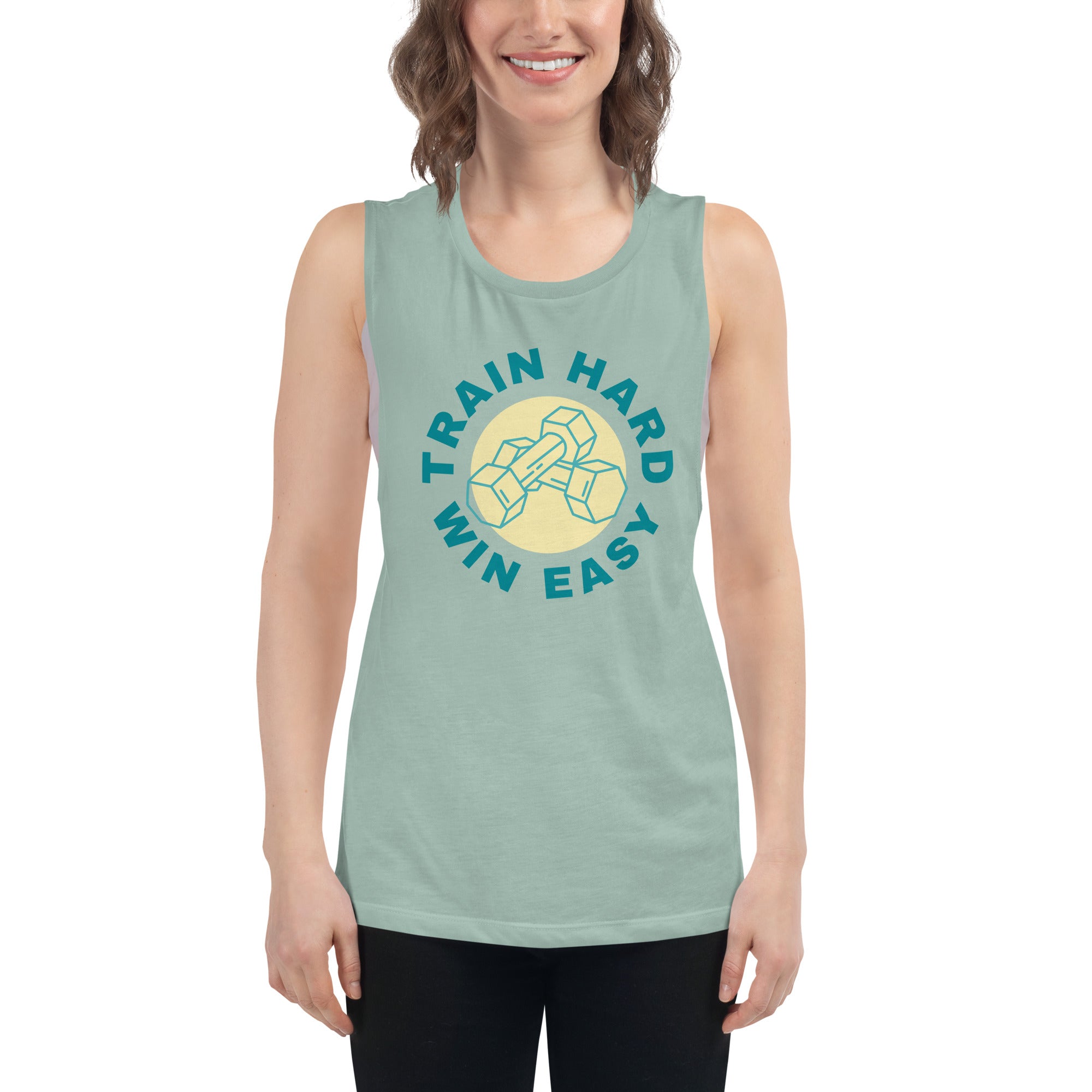 Train Hard Win Easy Women's Muscle Tank