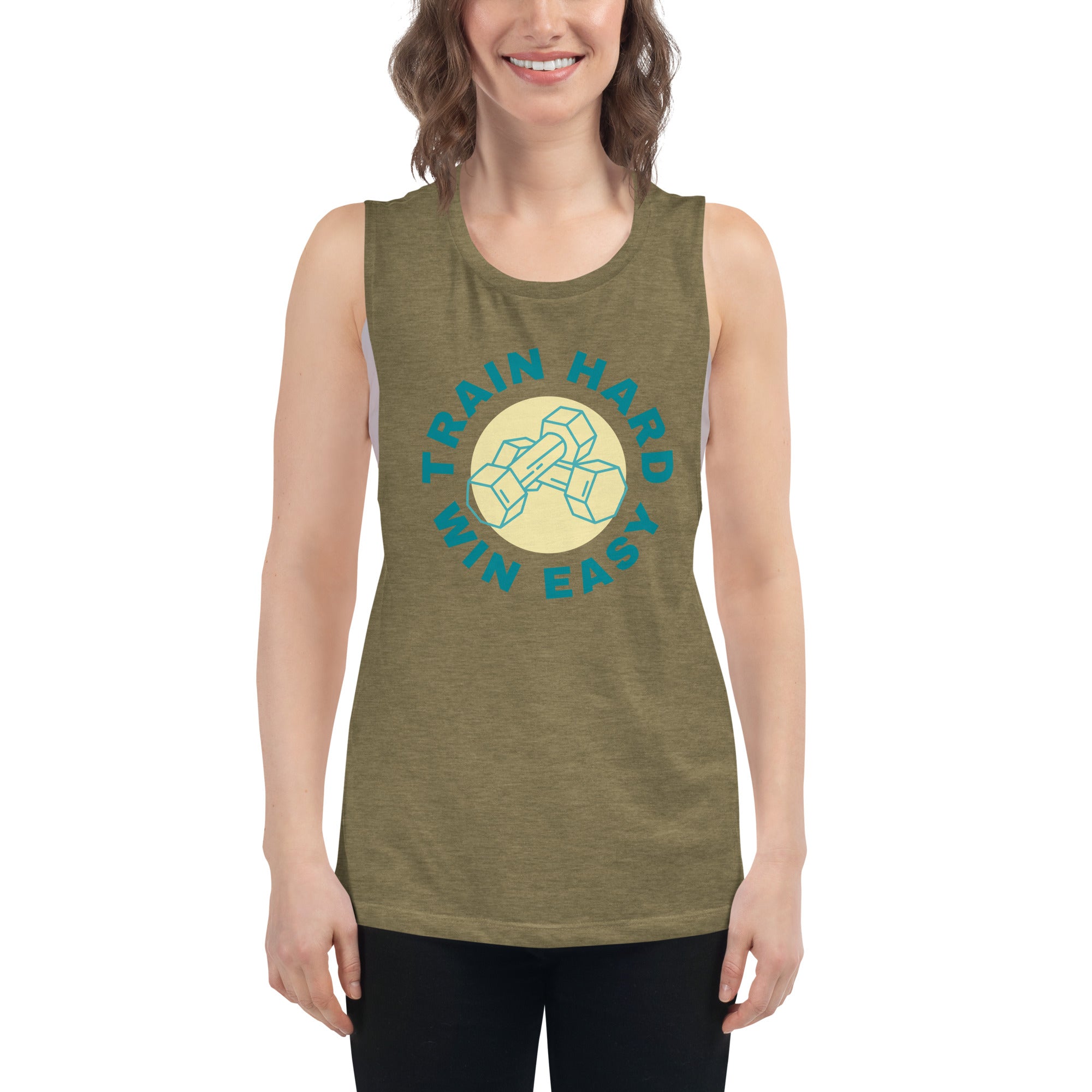 Train Hard Win Easy Women's Muscle Tank