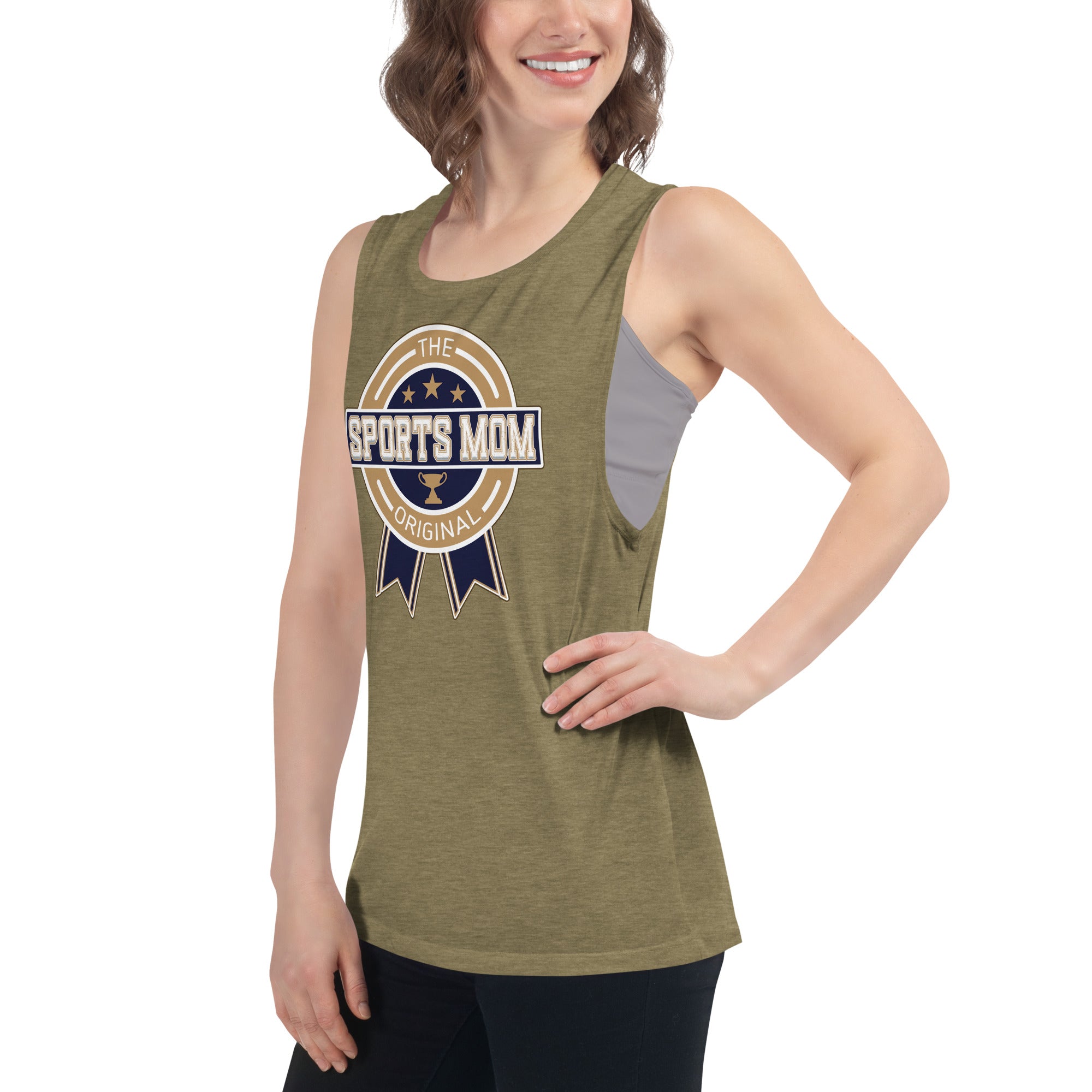 The Original Sports Mom Premium Muscle Away Game Tank