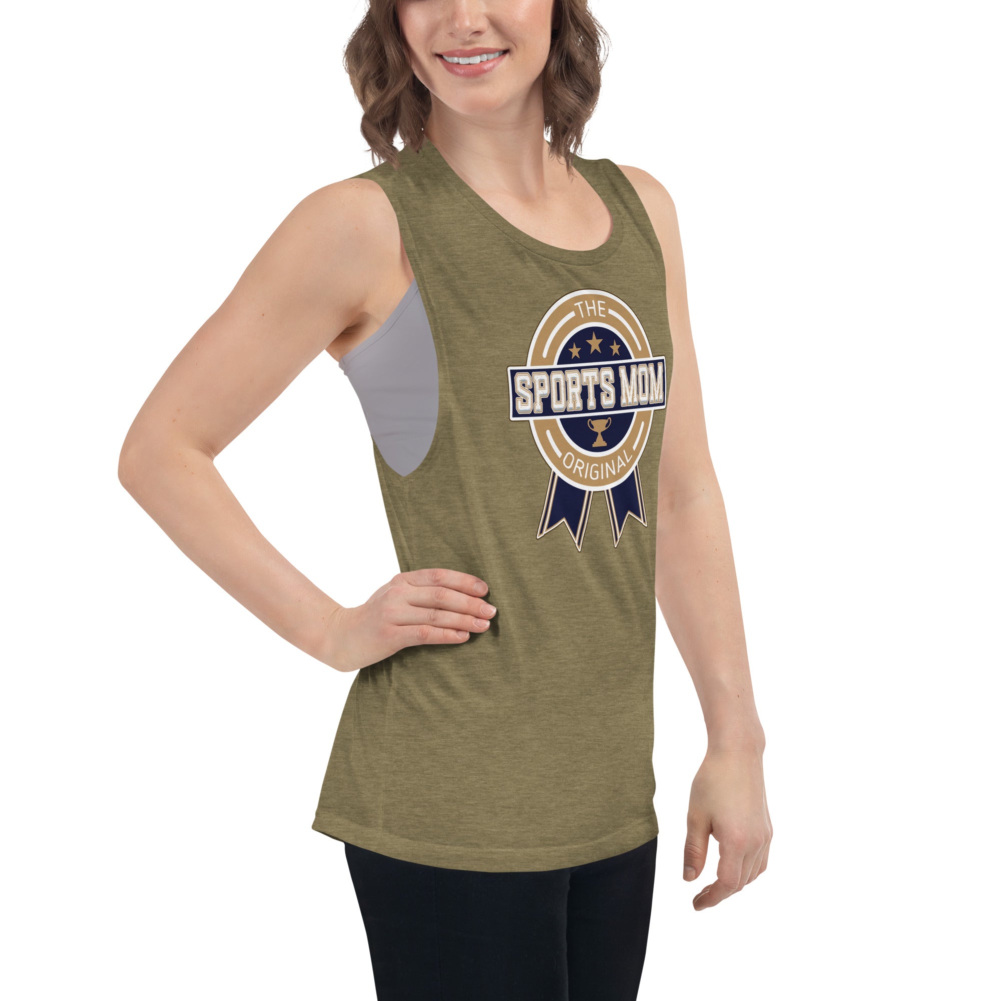 The Original Sports Mom Premium Muscle Away Game Tank