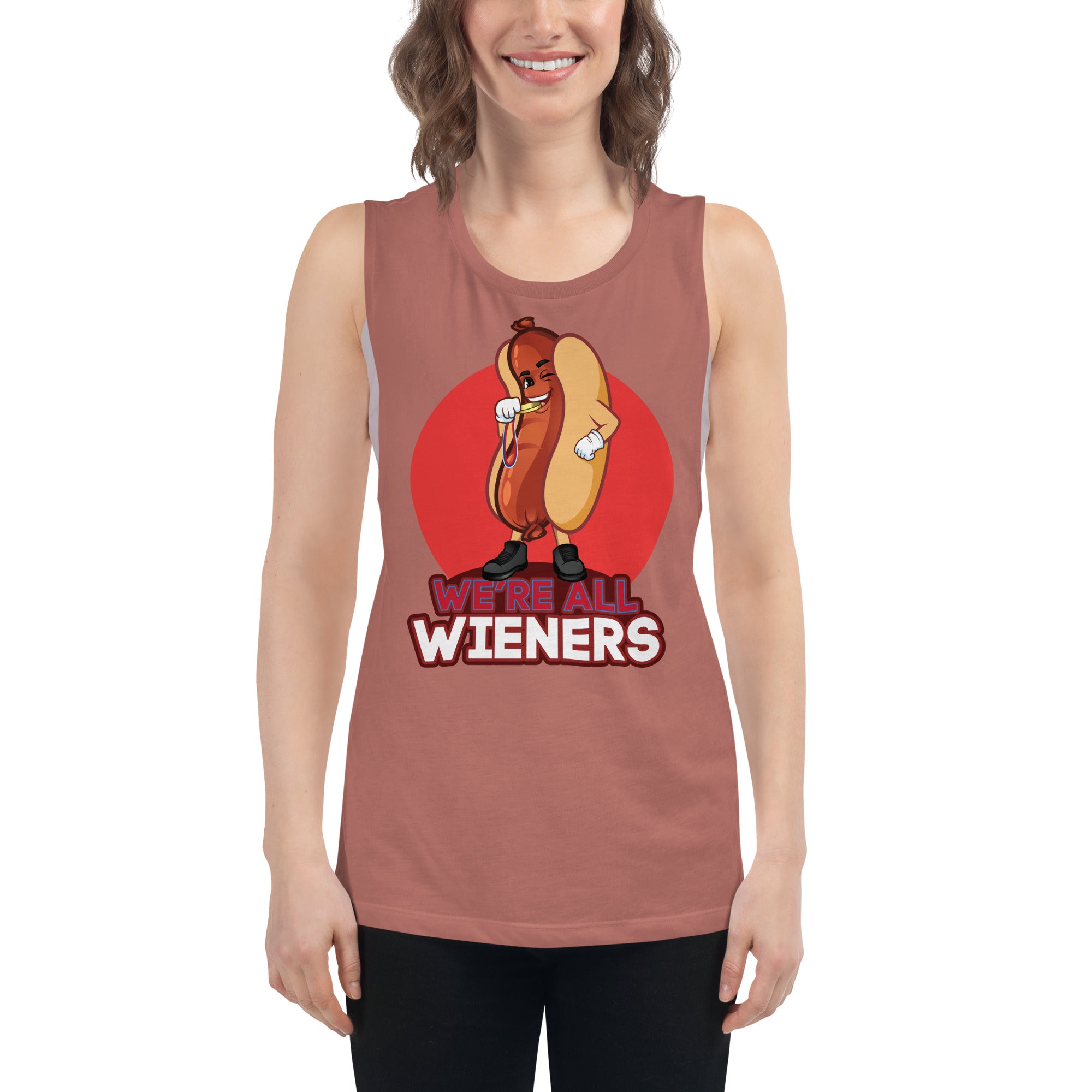 We're All Wieners Women's Muscle Tank - Red