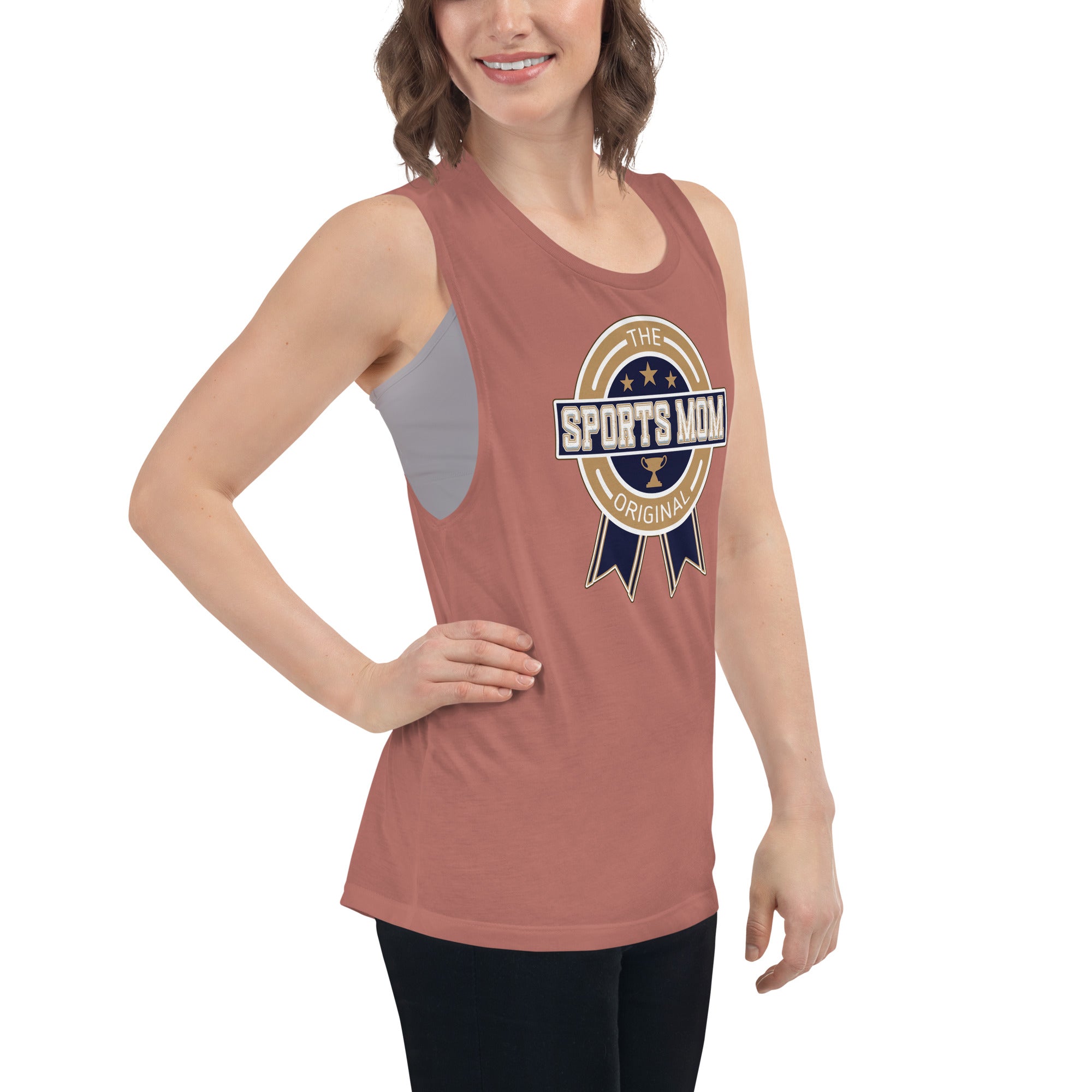 The Original Sports Mom Premium Muscle Away Game Tank