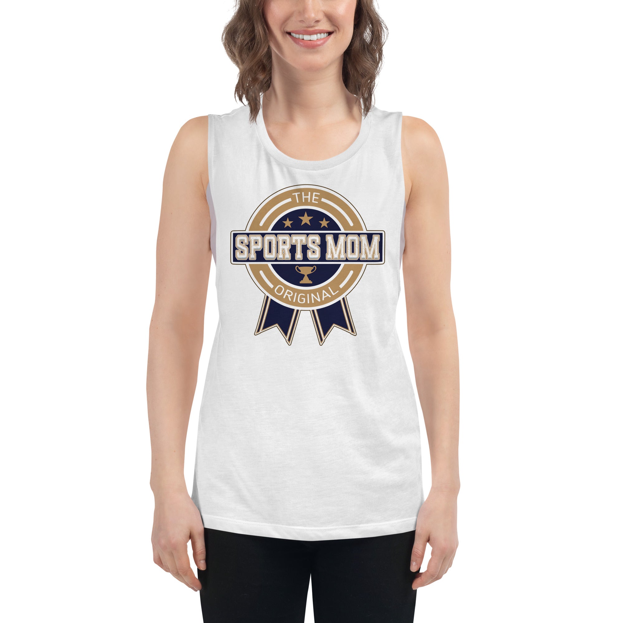 The Original Sports Mom Premium Muscle Away Game Tank