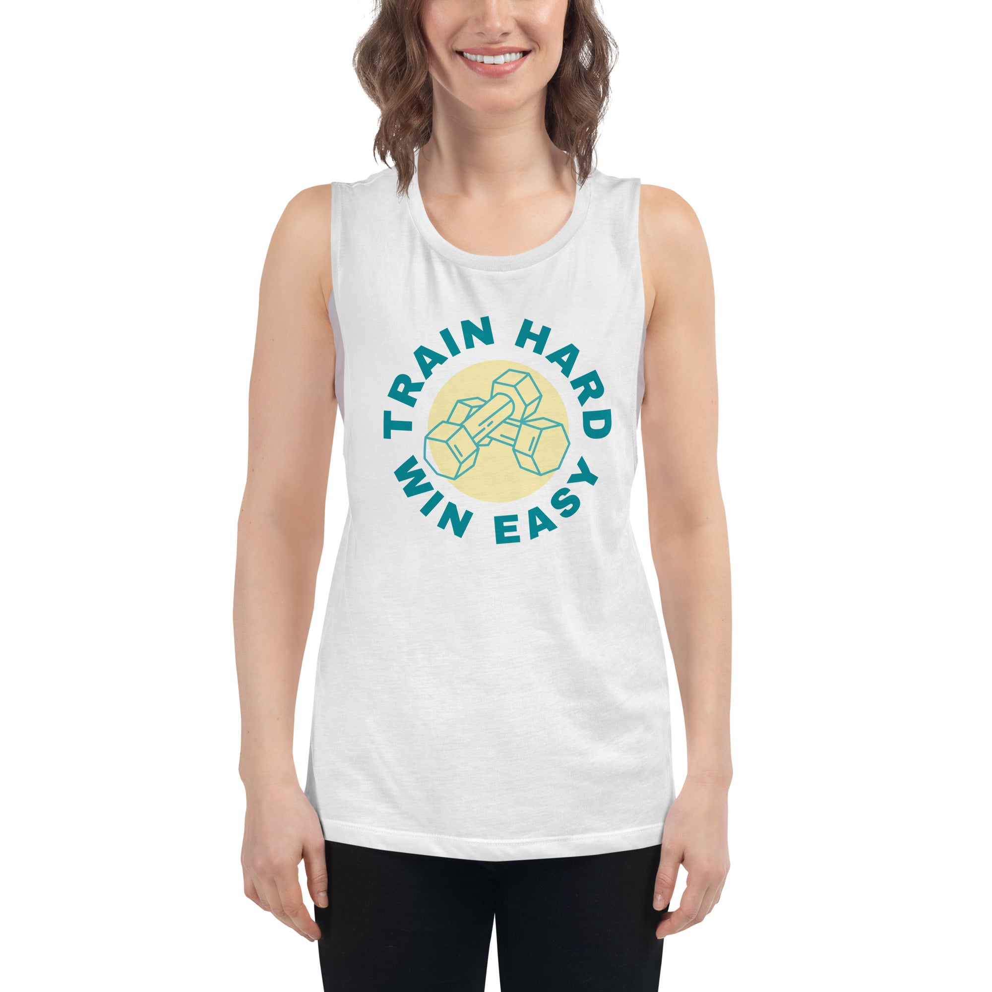 Train Hard Win Easy Women's Muscle Tank