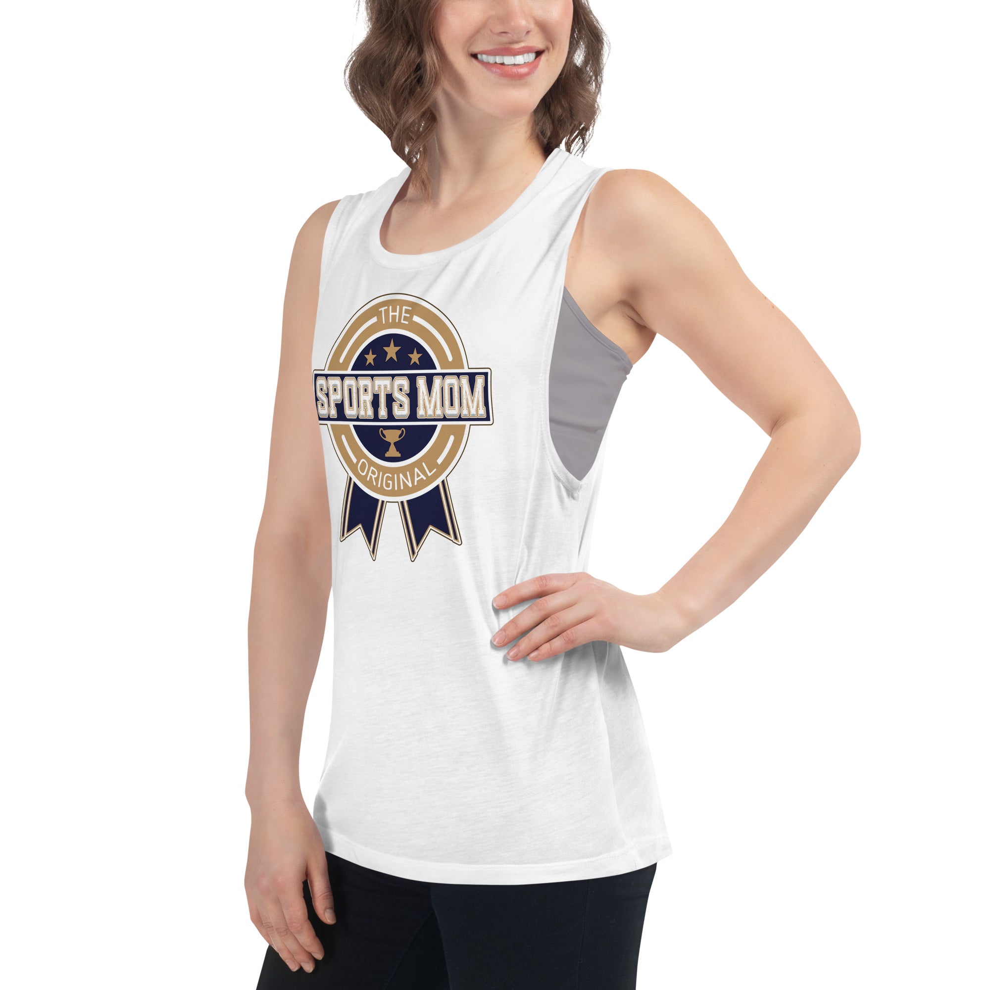 The Original Sports Mom Premium Muscle Away Game Tank