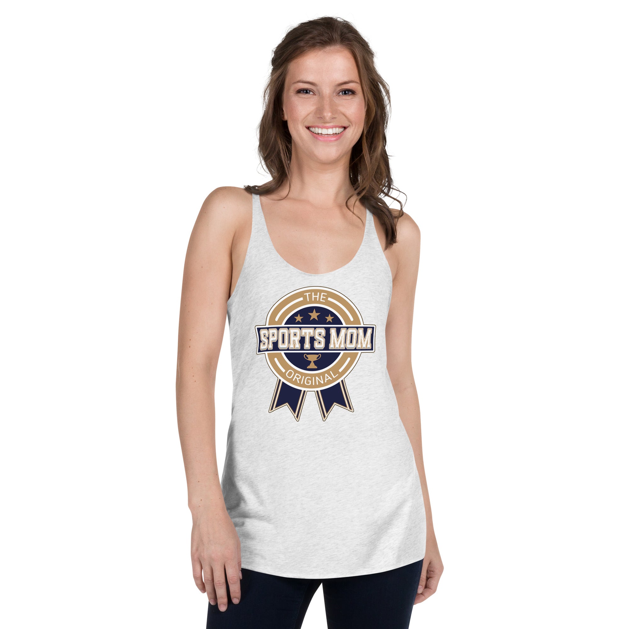 The Original Sports Mom Racerback Away Game Tank