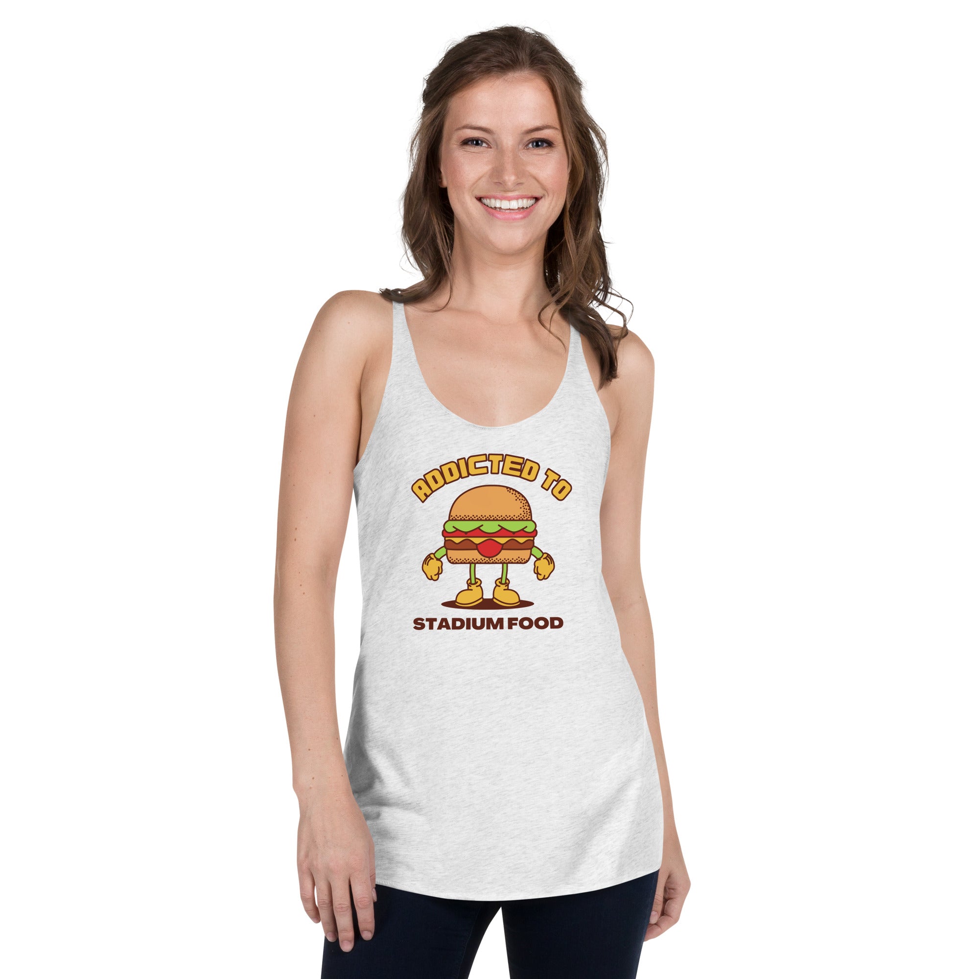 Addicted To Stadium Food Women's Racerback Tank