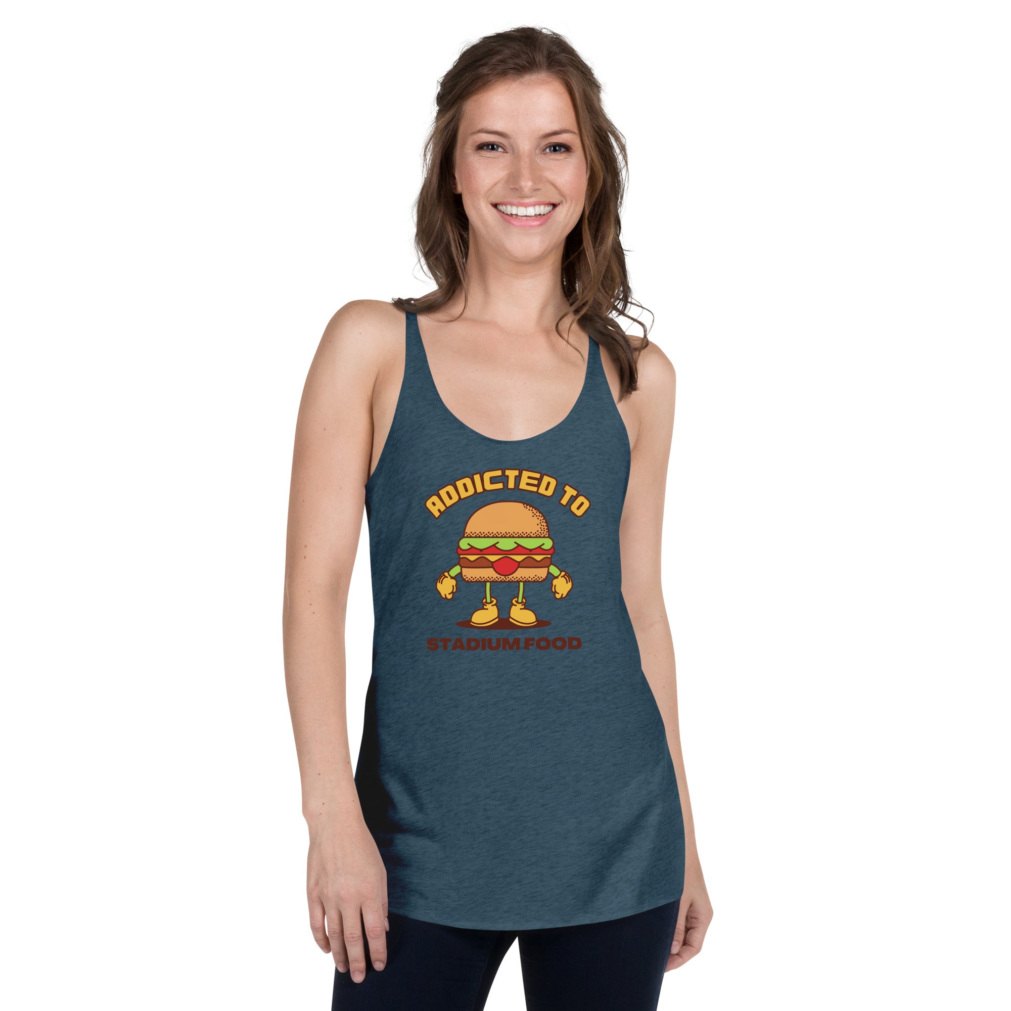 Addicted To Stadium Food Women's Racerback Tank