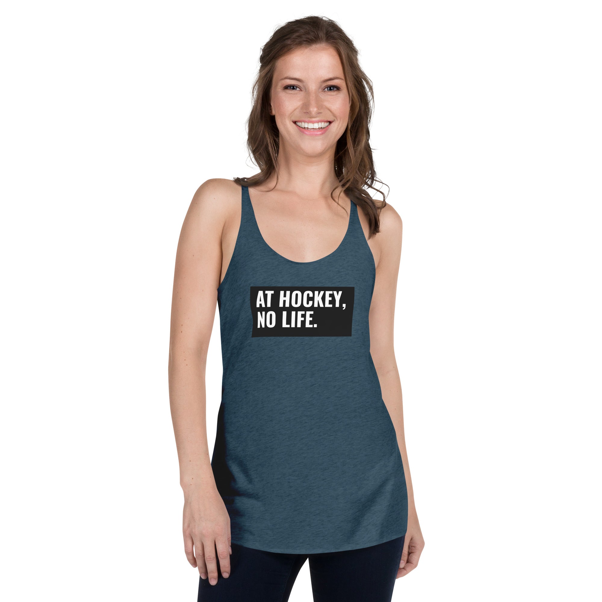 At Hockey, No Life Women's Racerback Tank