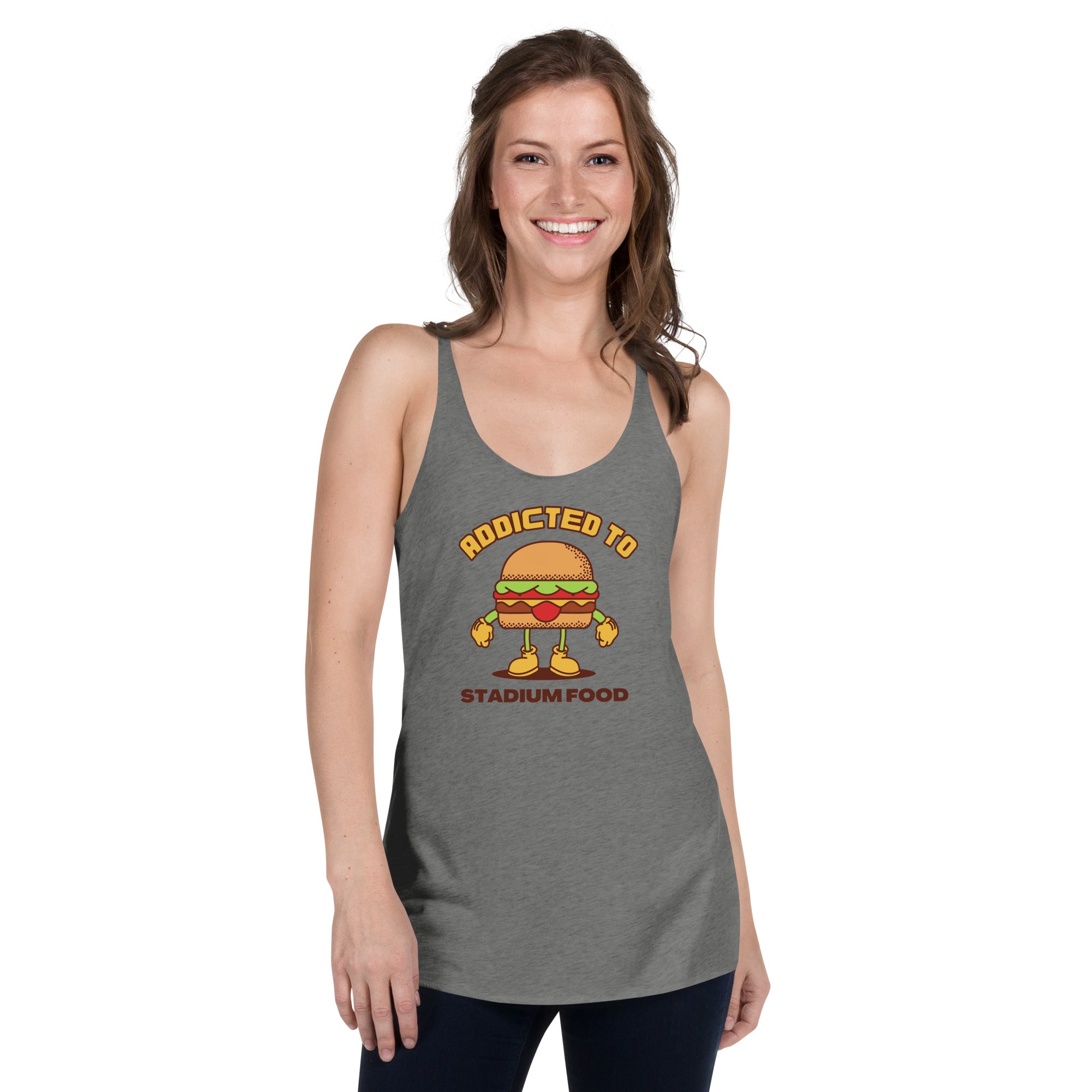 Addicted To Stadium Food Women's Racerback Tank