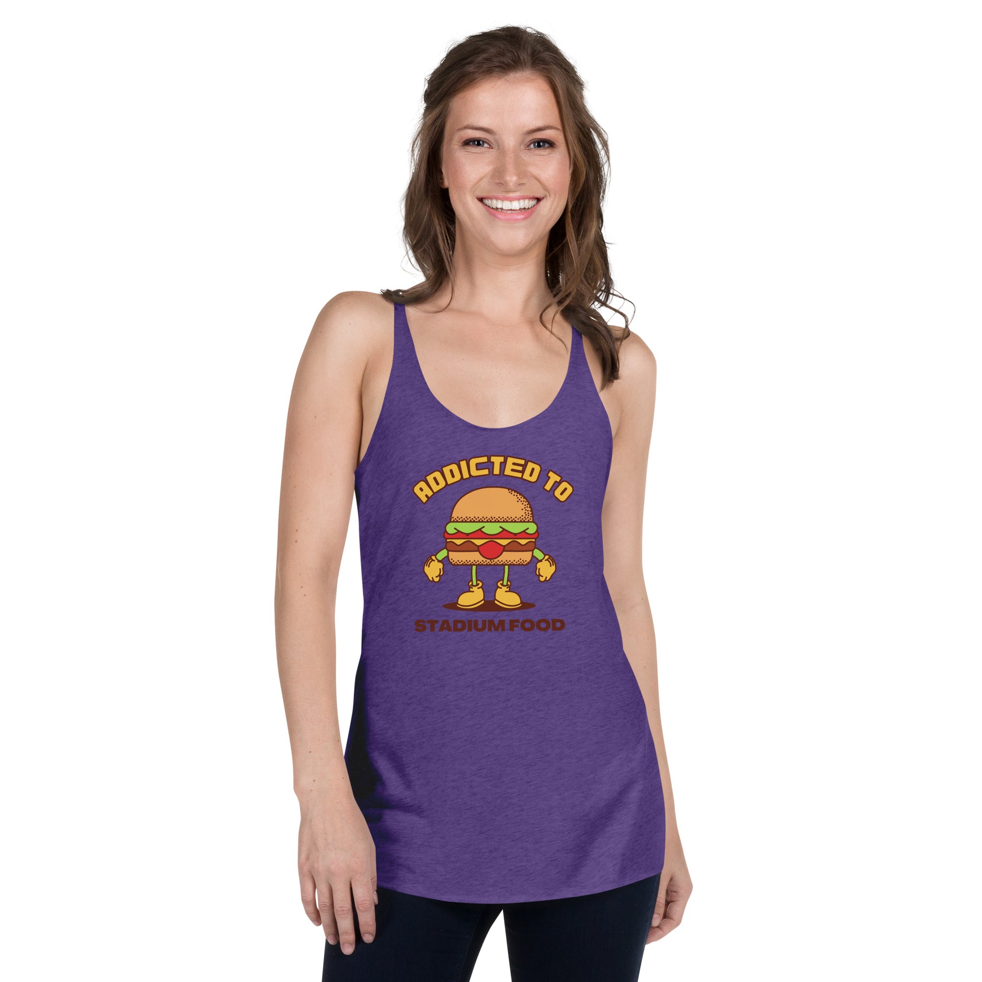Addicted To Stadium Food Women's Racerback Tank