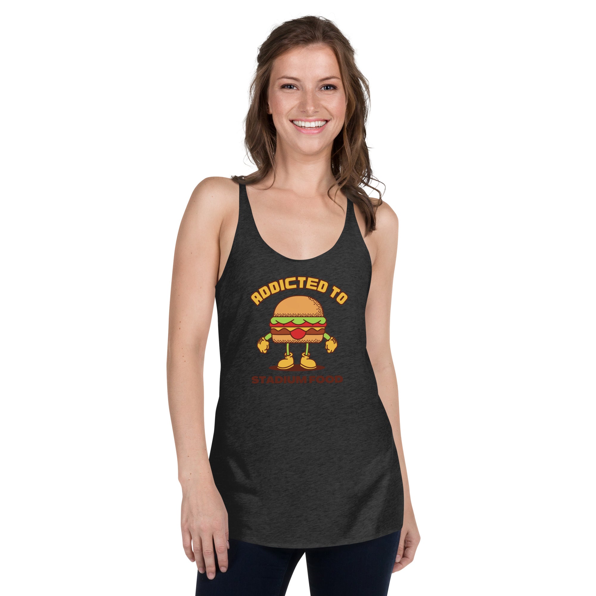 Addicted To Stadium Food Women's Racerback Tank